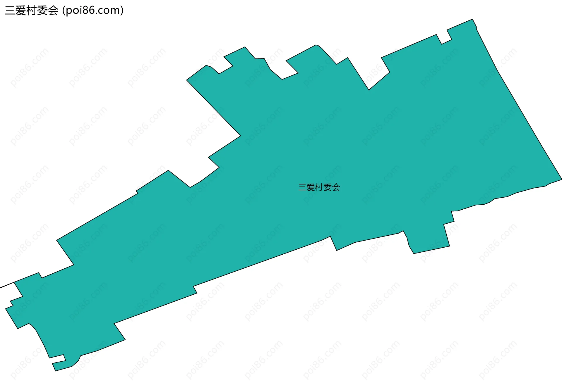 三爱村委会边界地图