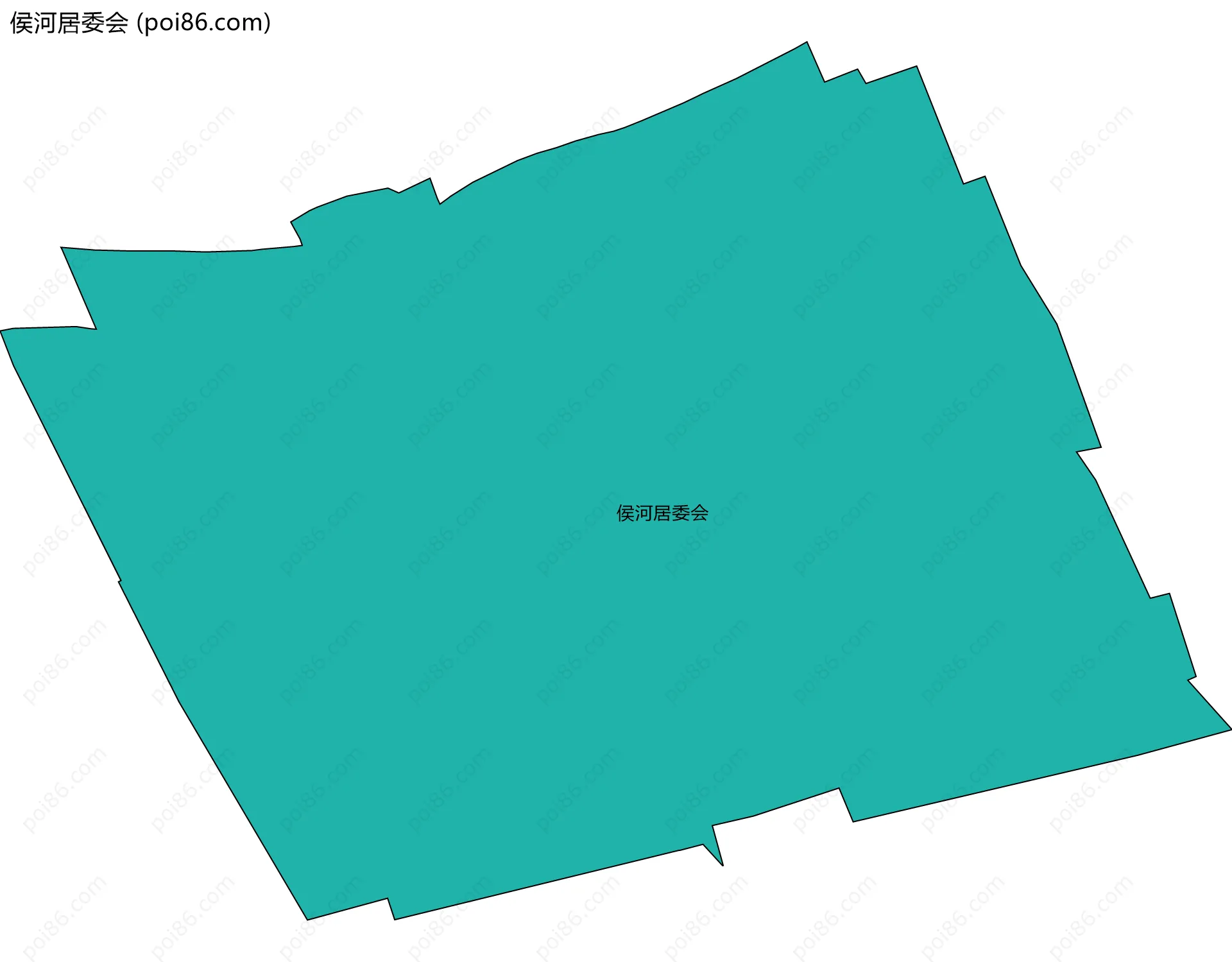 侯河居委会边界地图