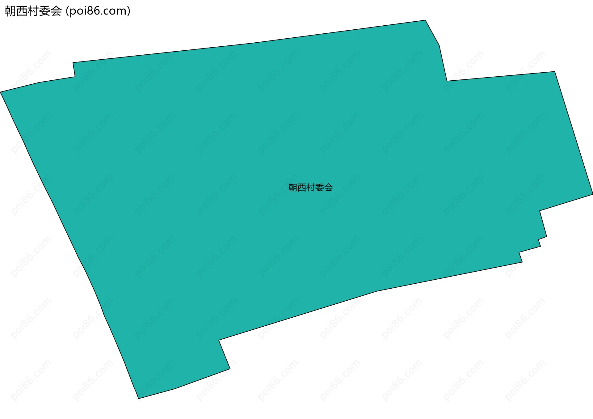 朝西村委会边界地图