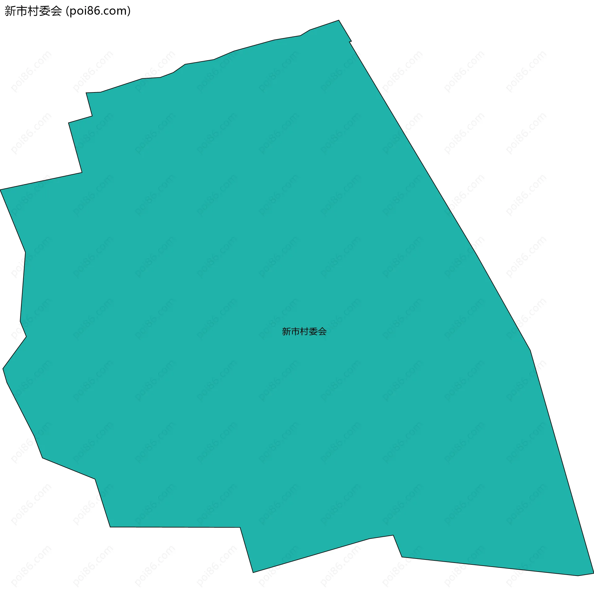 新市村委会边界地图