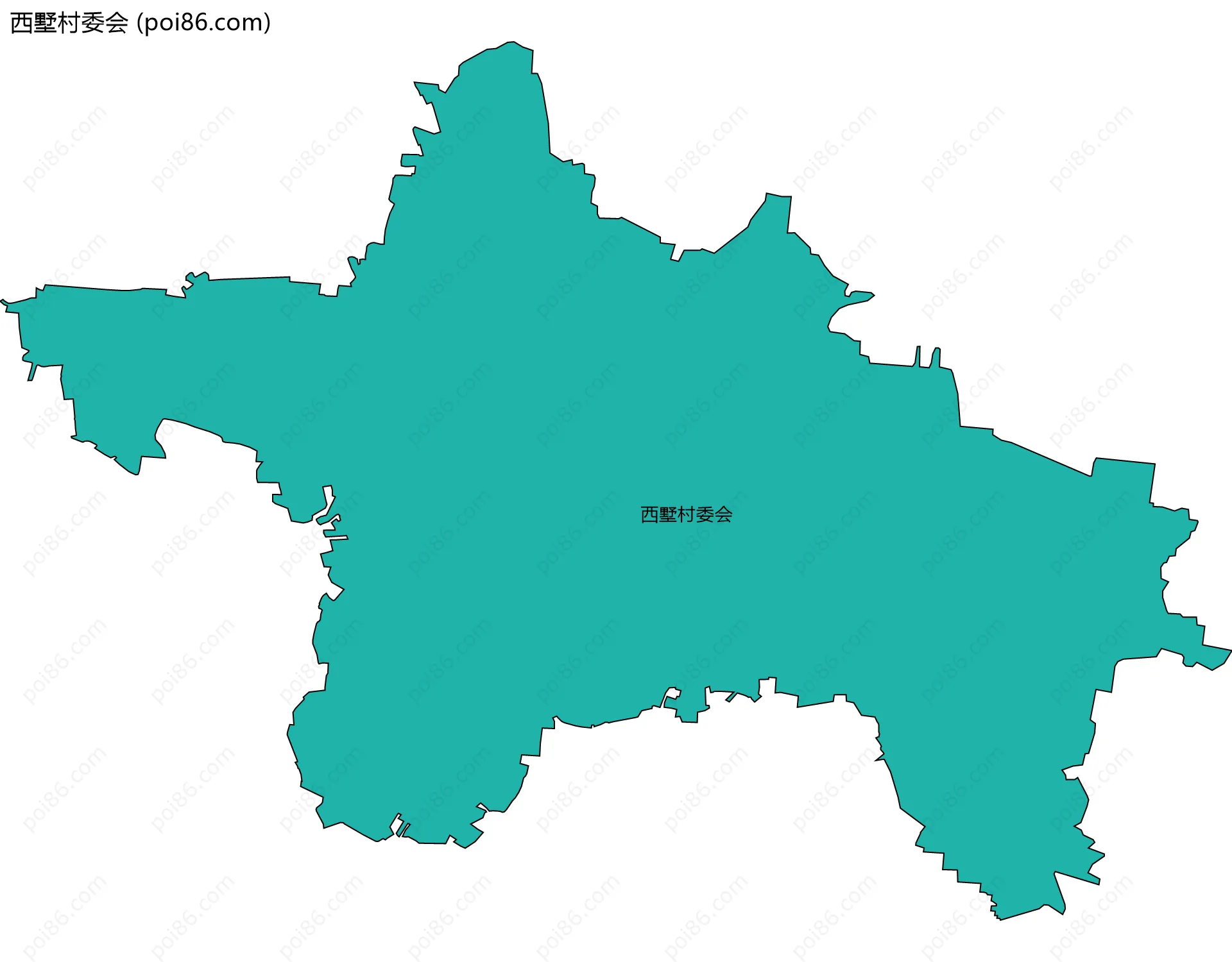 西墅村委会边界地图