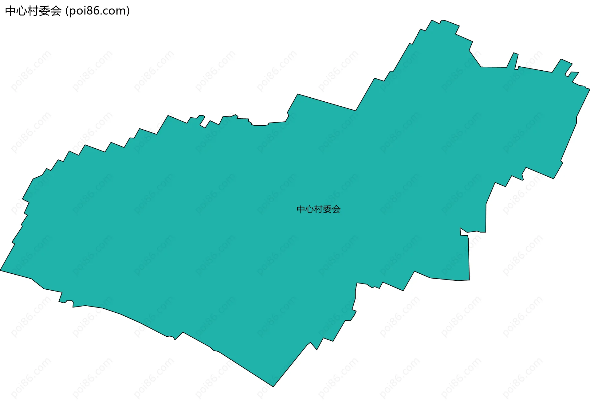中心村委会边界地图