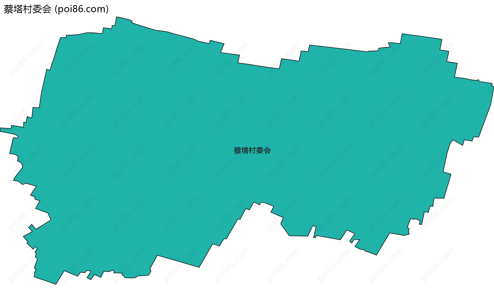 蔡塔村委会边界地图