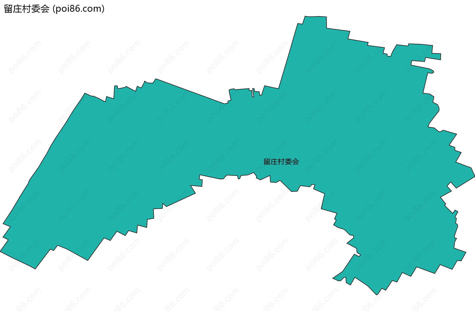 留庄村委会边界地图