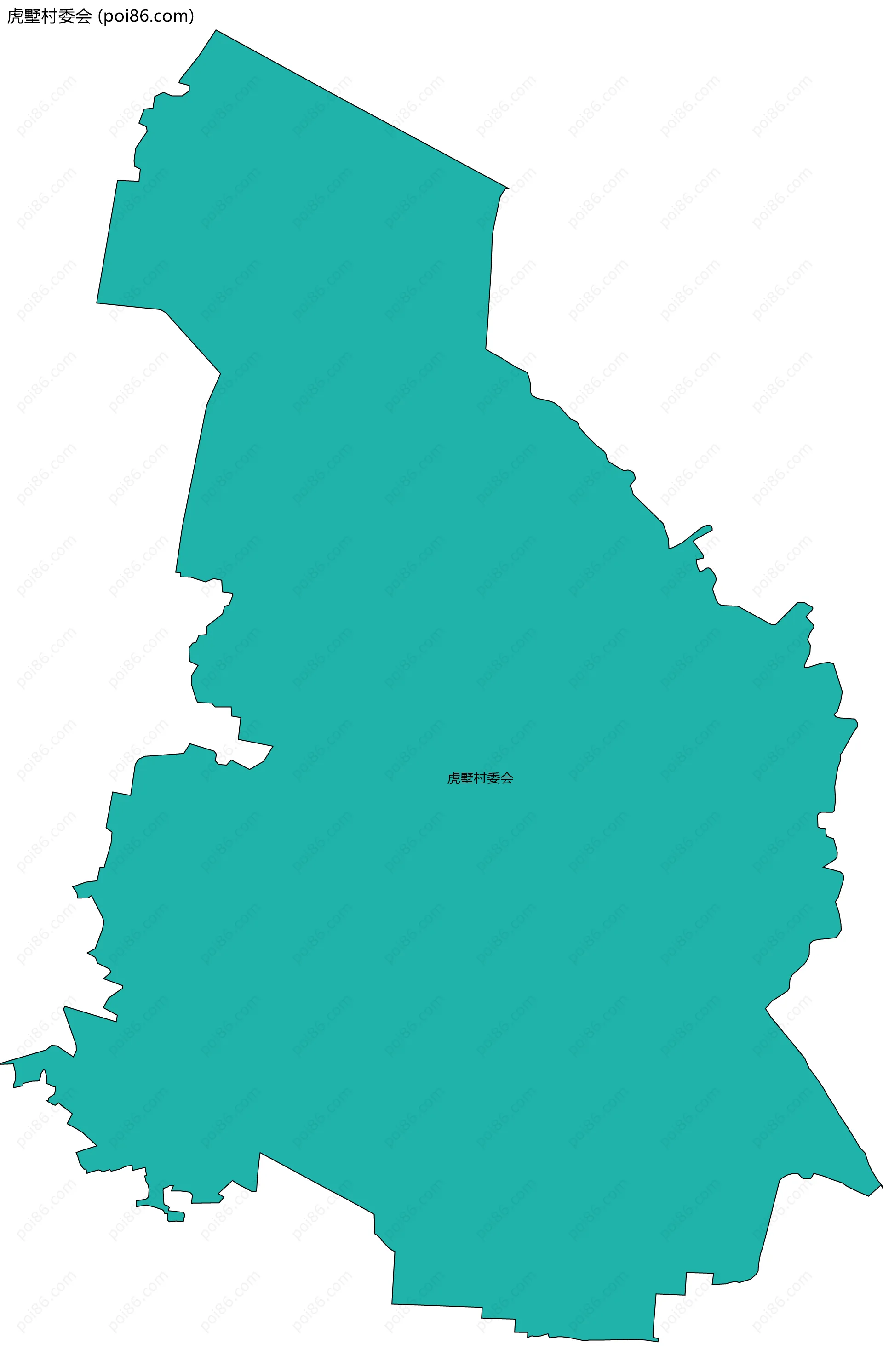 虎墅村委会边界地图