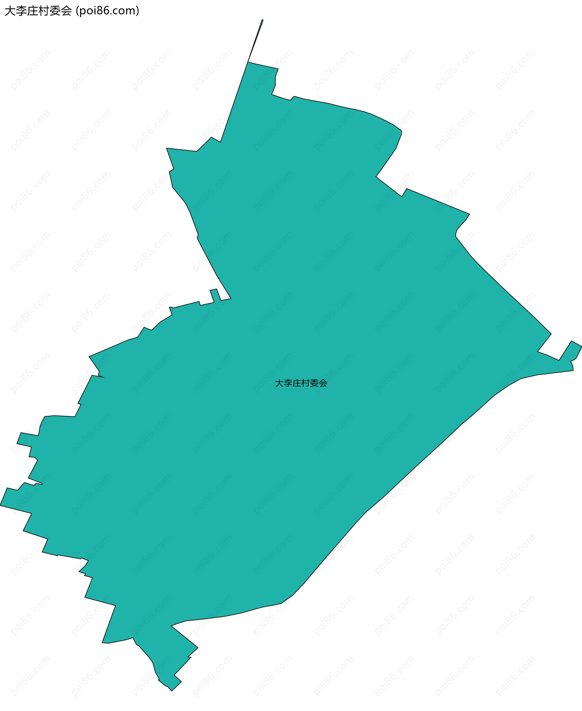 大李庄村委会边界地图
