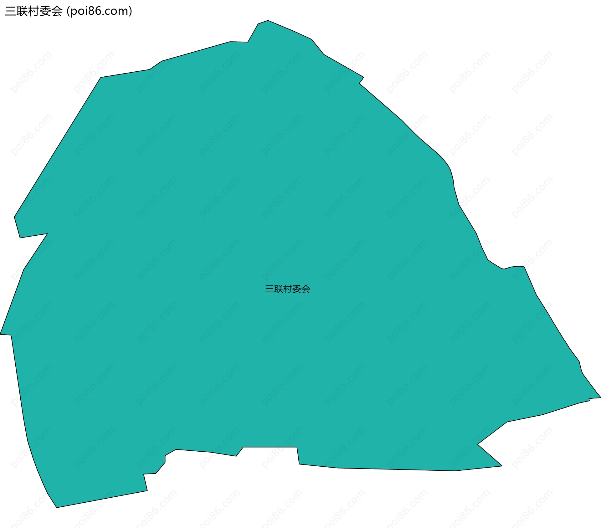 三联村委会边界地图
