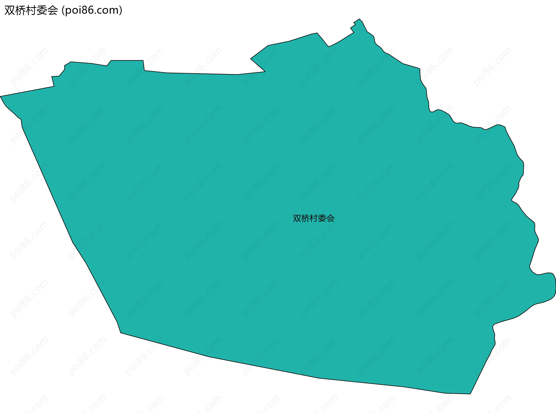 双桥村委会边界地图