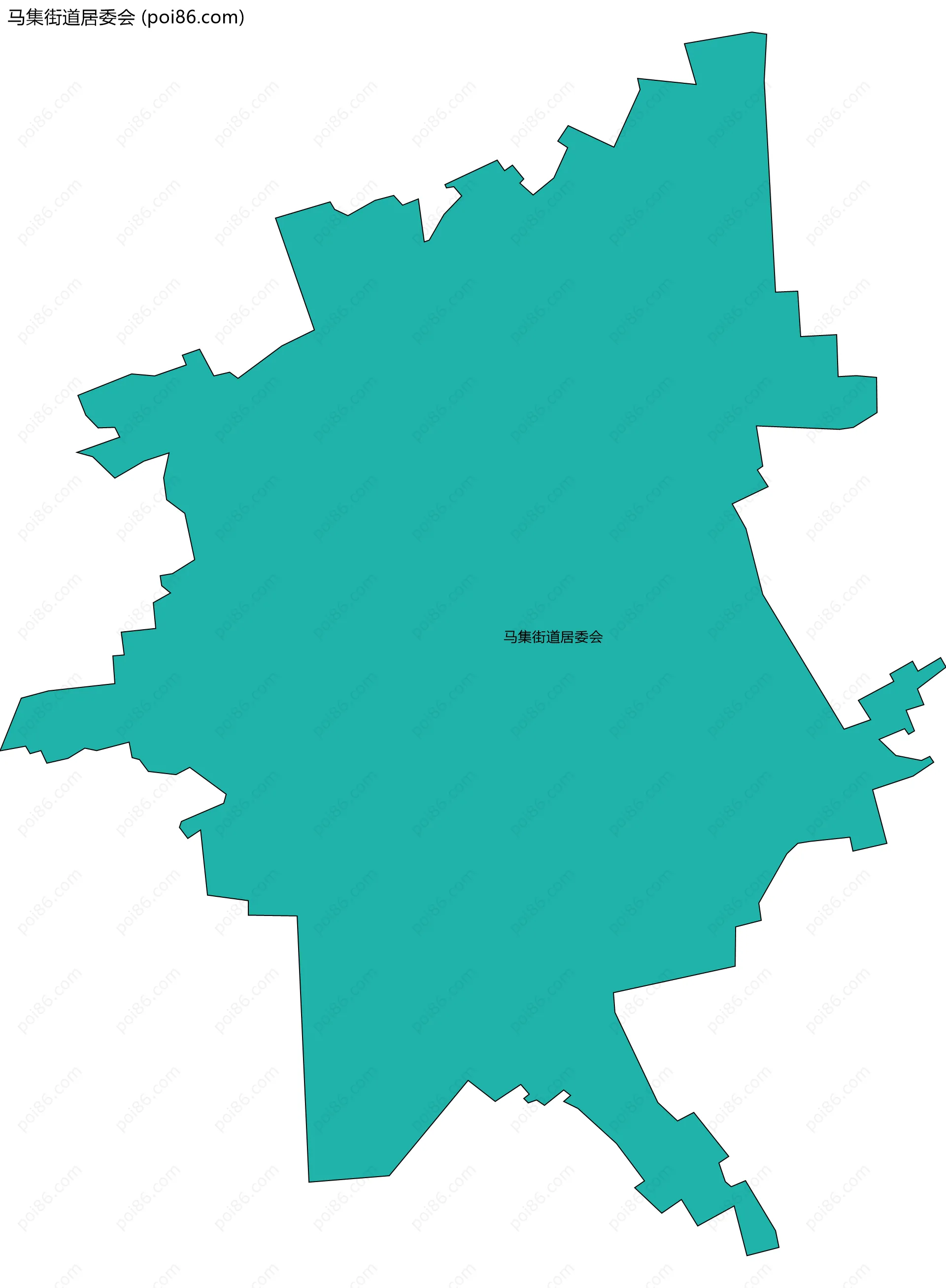 马集街道居委会边界地图