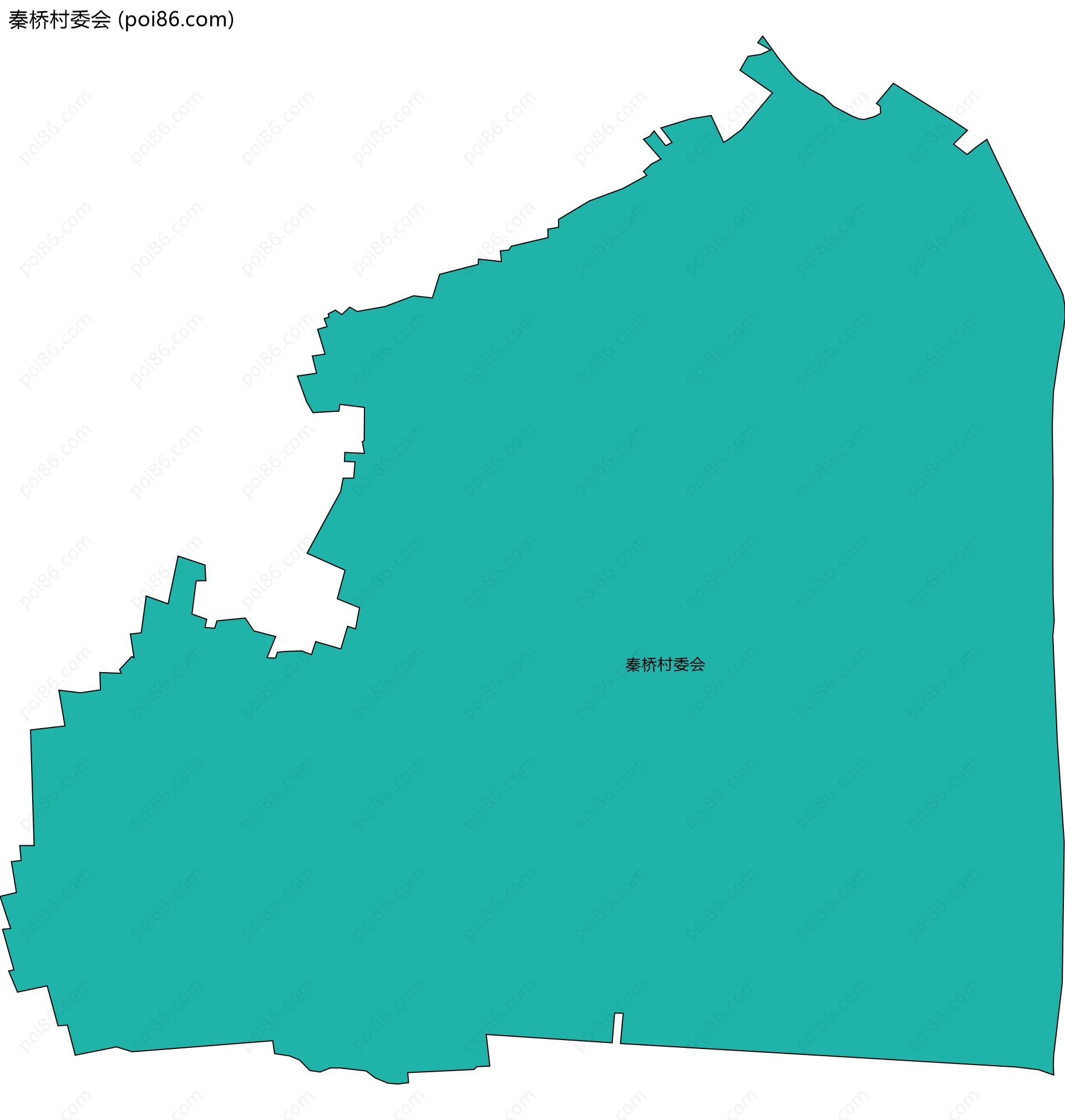 秦桥村委会边界地图