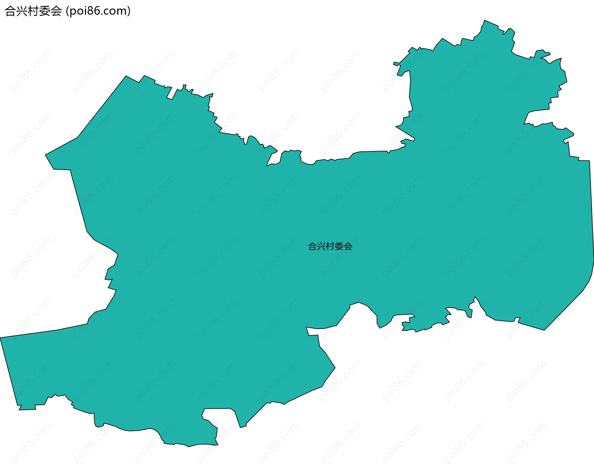 合兴村委会边界地图