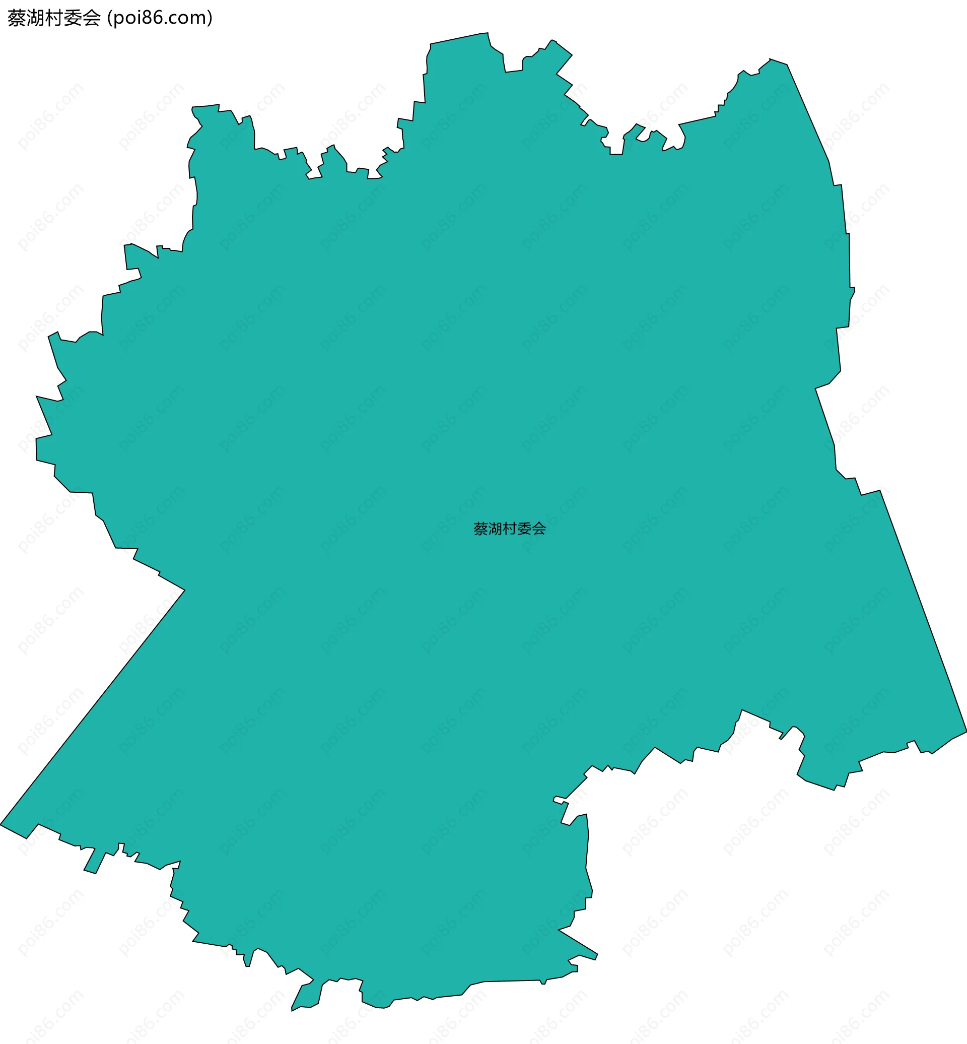 蔡湖村委会边界地图