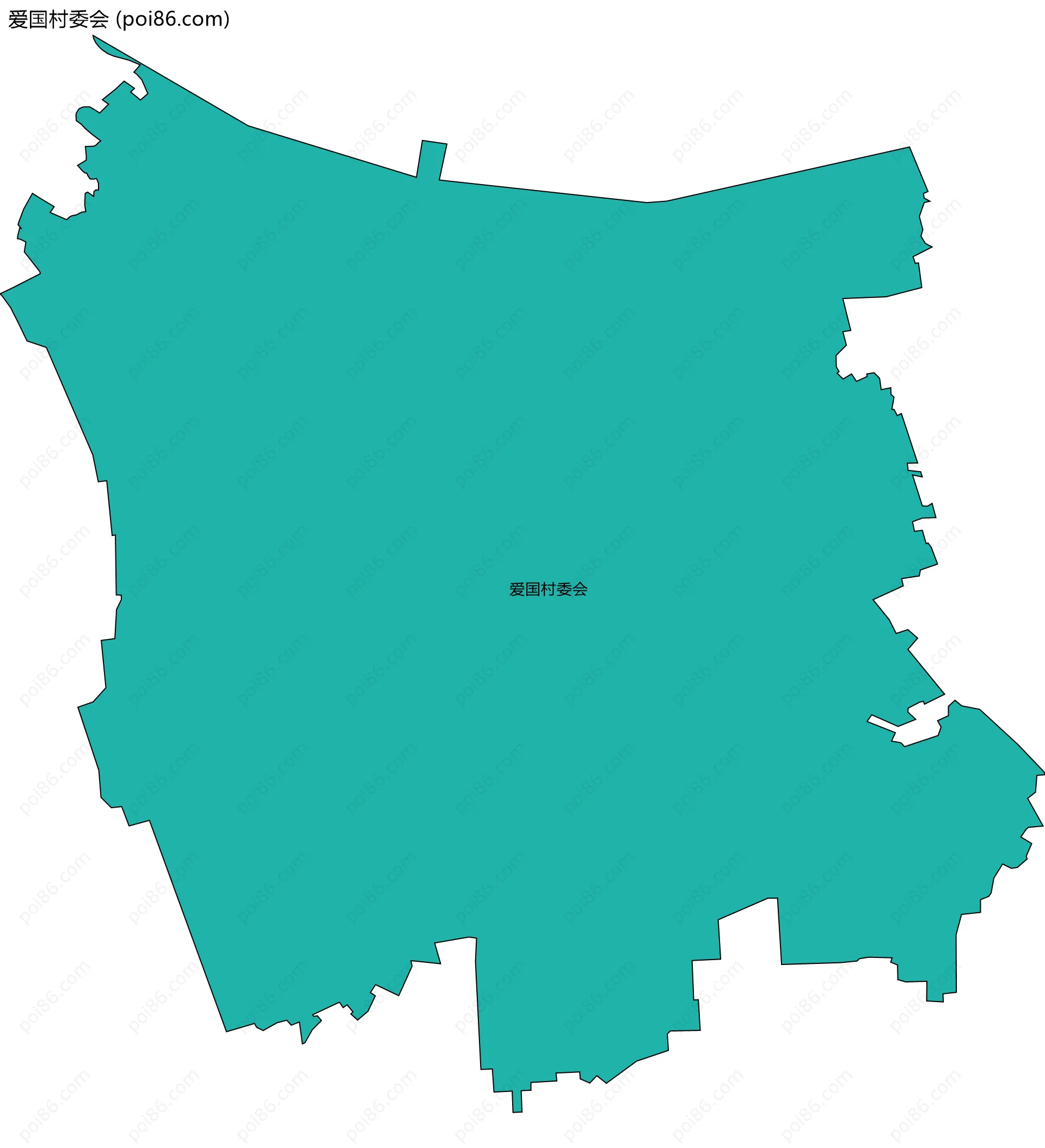 爱国村委会边界地图