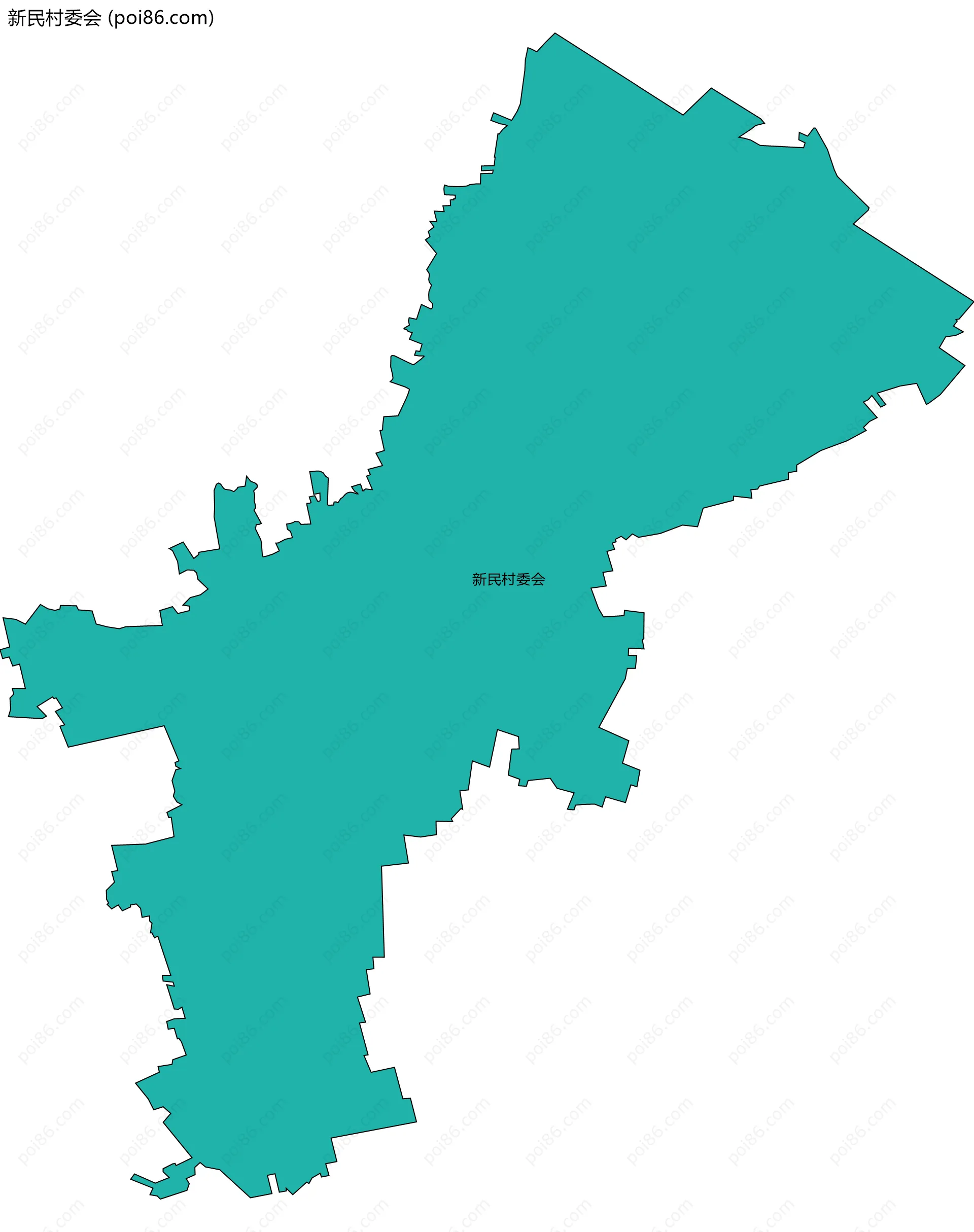 新民村委会边界地图