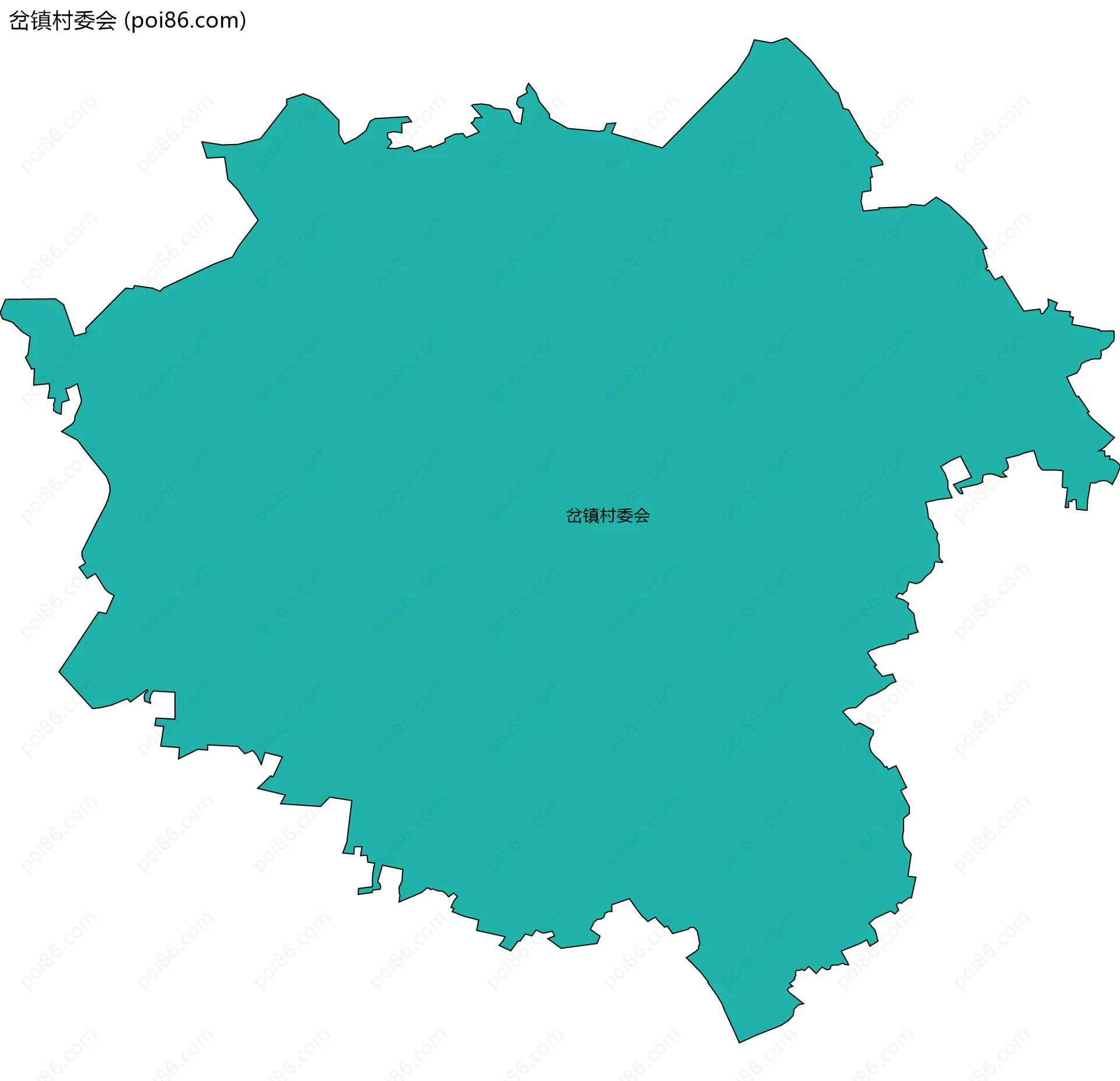 岔镇村委会边界地图