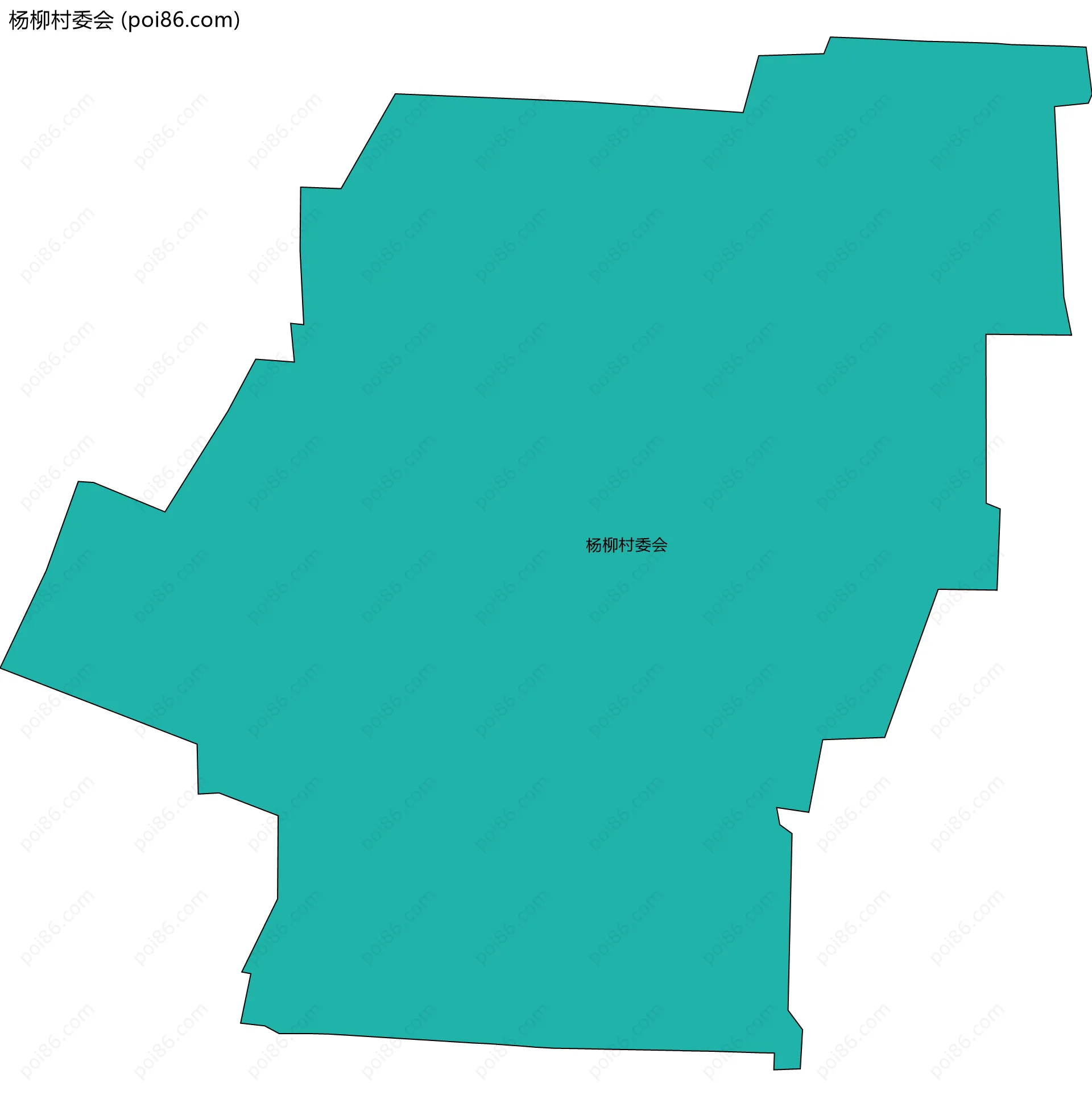 杨柳村委会边界地图