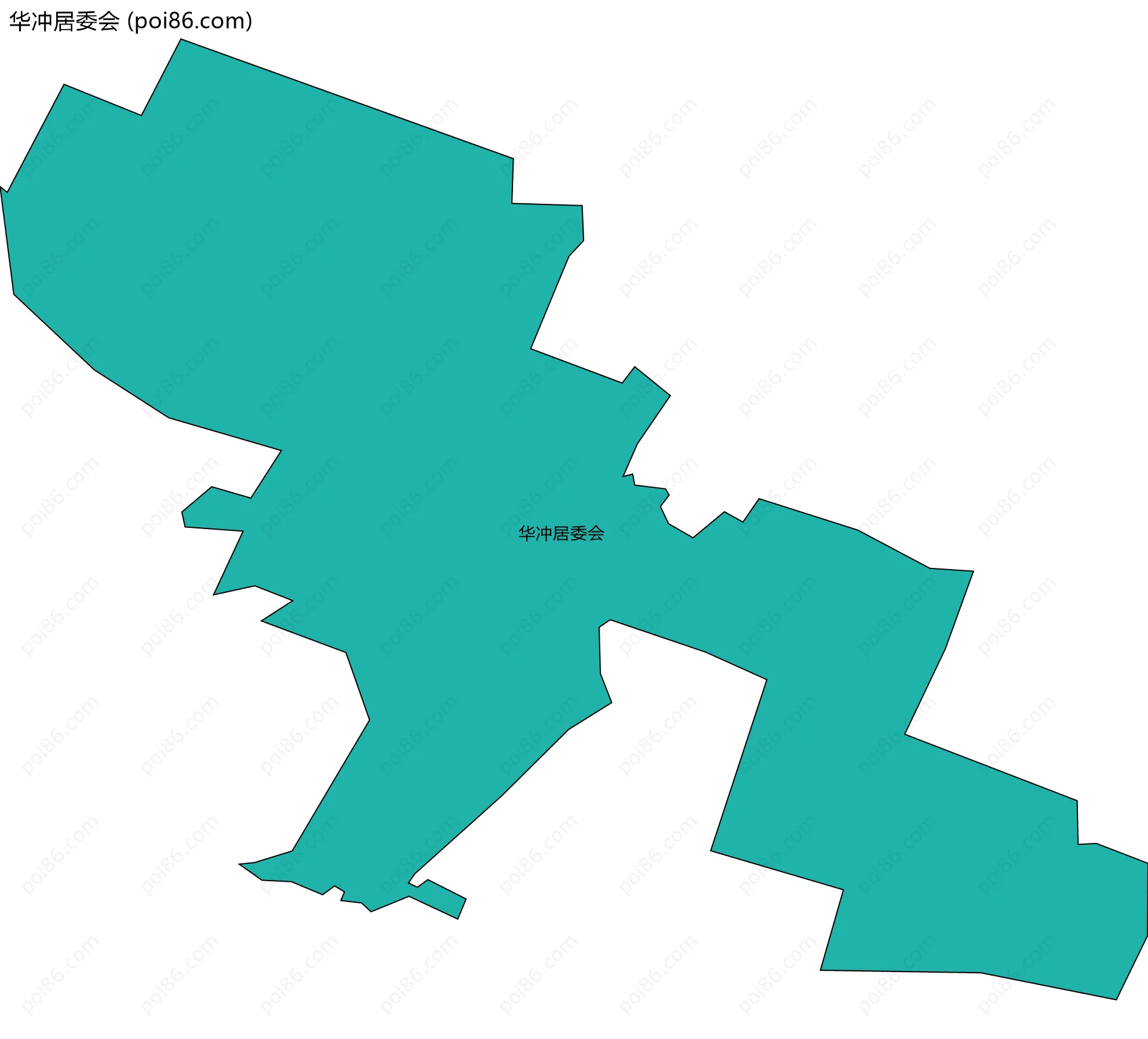 华冲居委会边界地图
