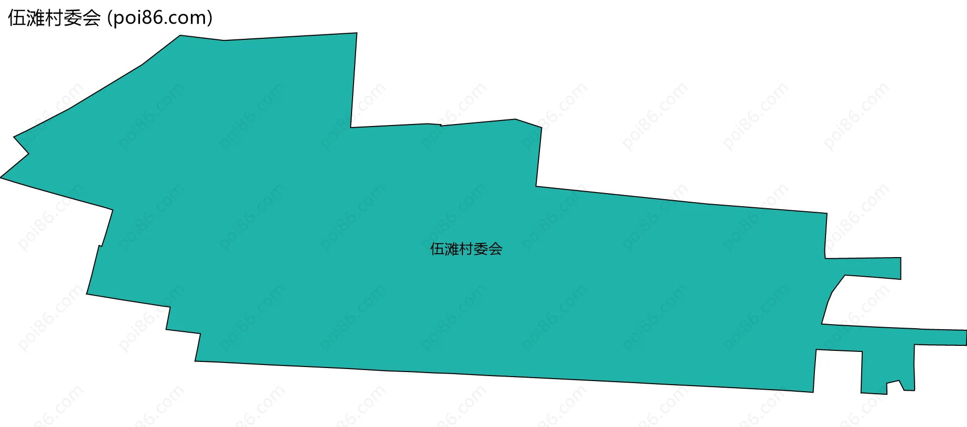 伍滩村委会边界地图
