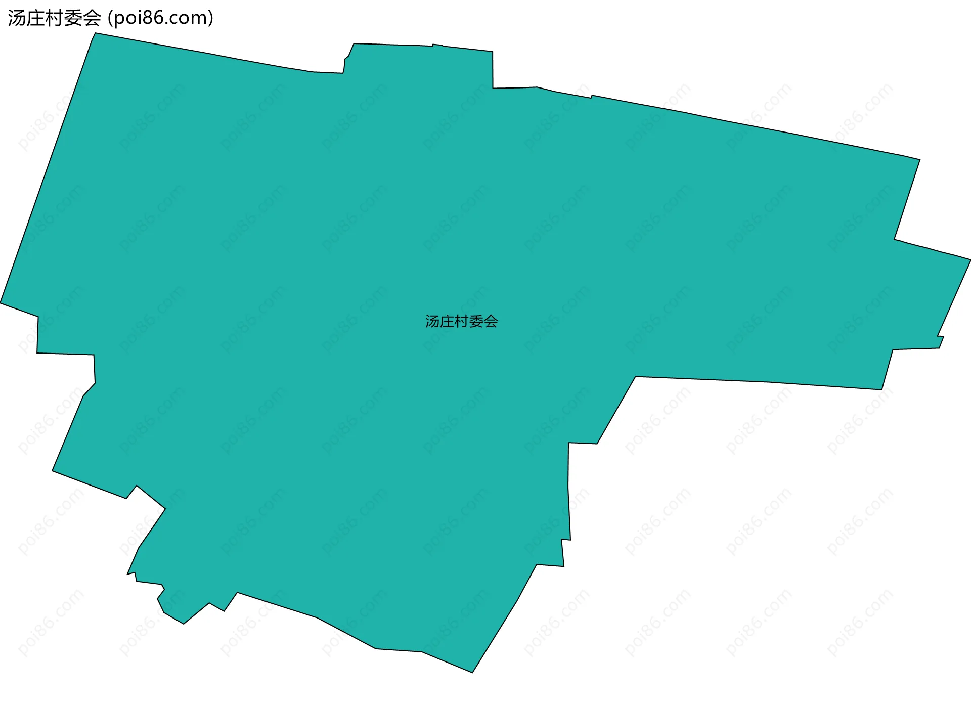 汤庄村委会边界地图