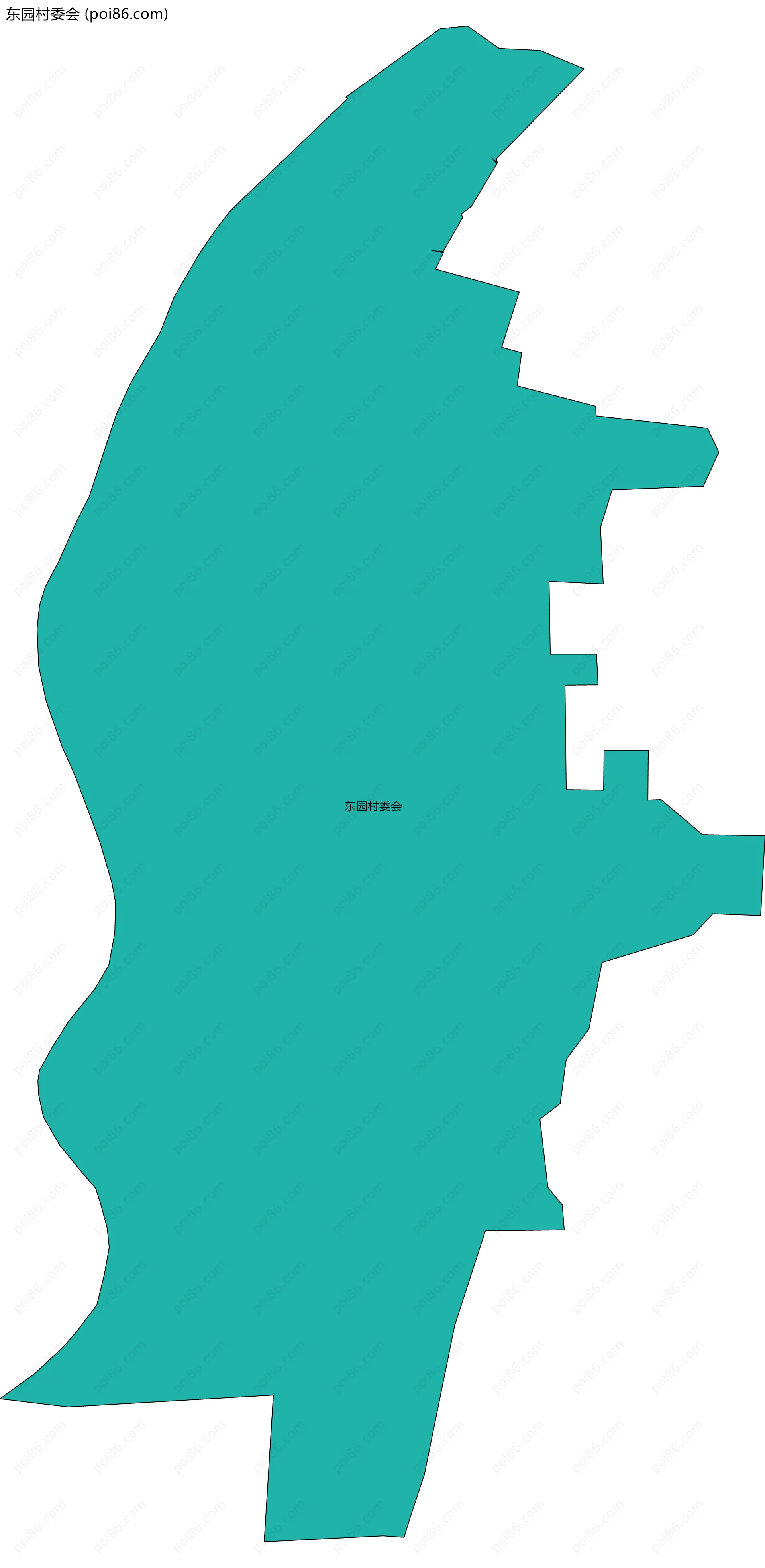 东园村委会边界地图