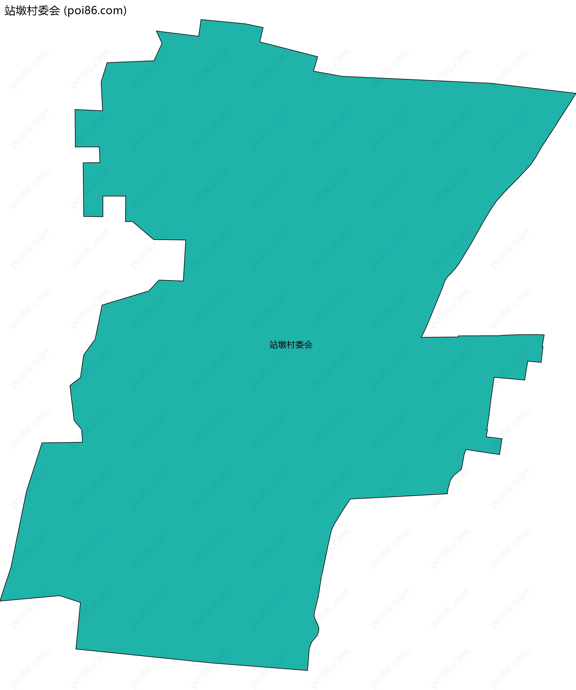 站墩村委会边界地图