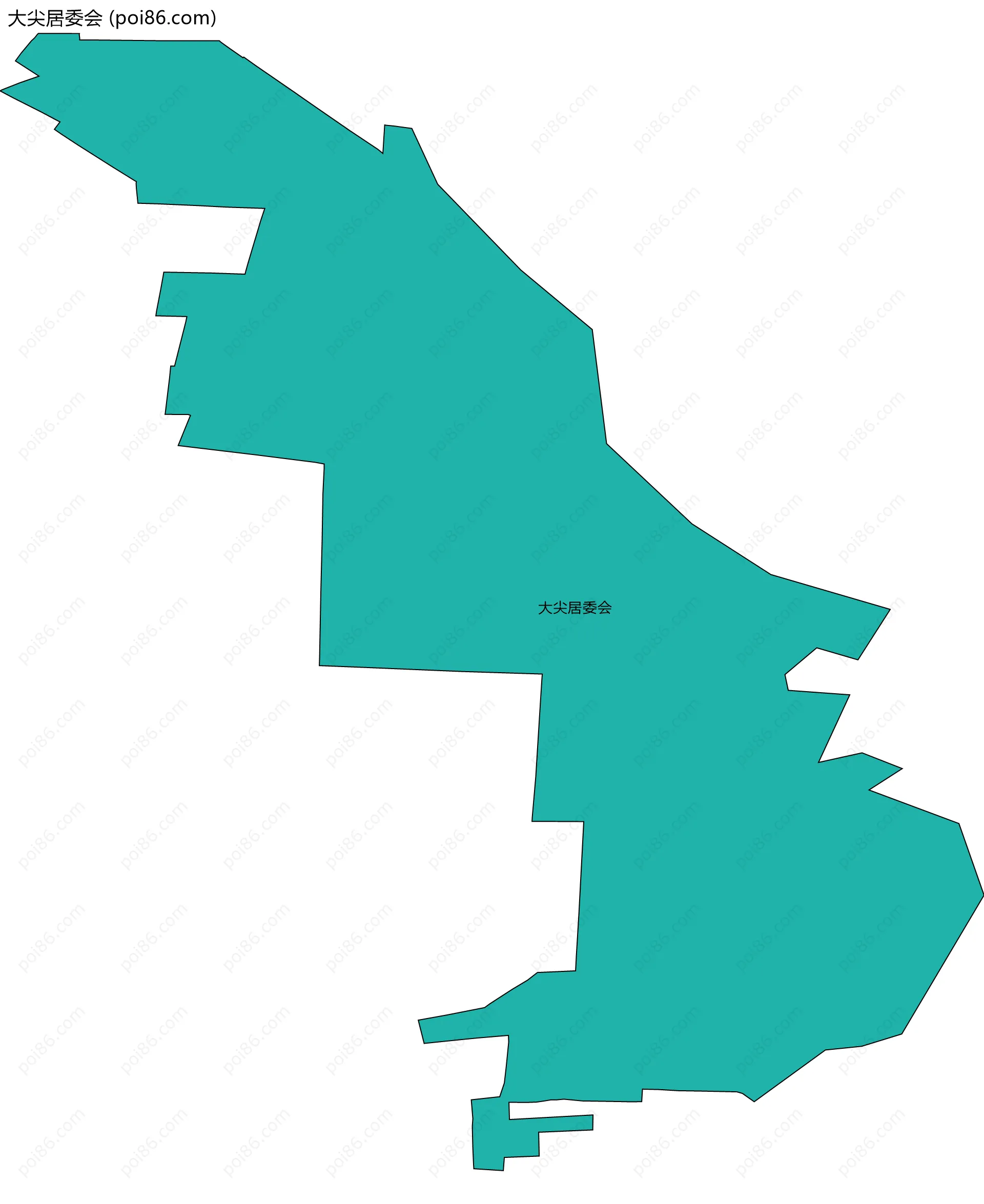 大尖居委会边界地图