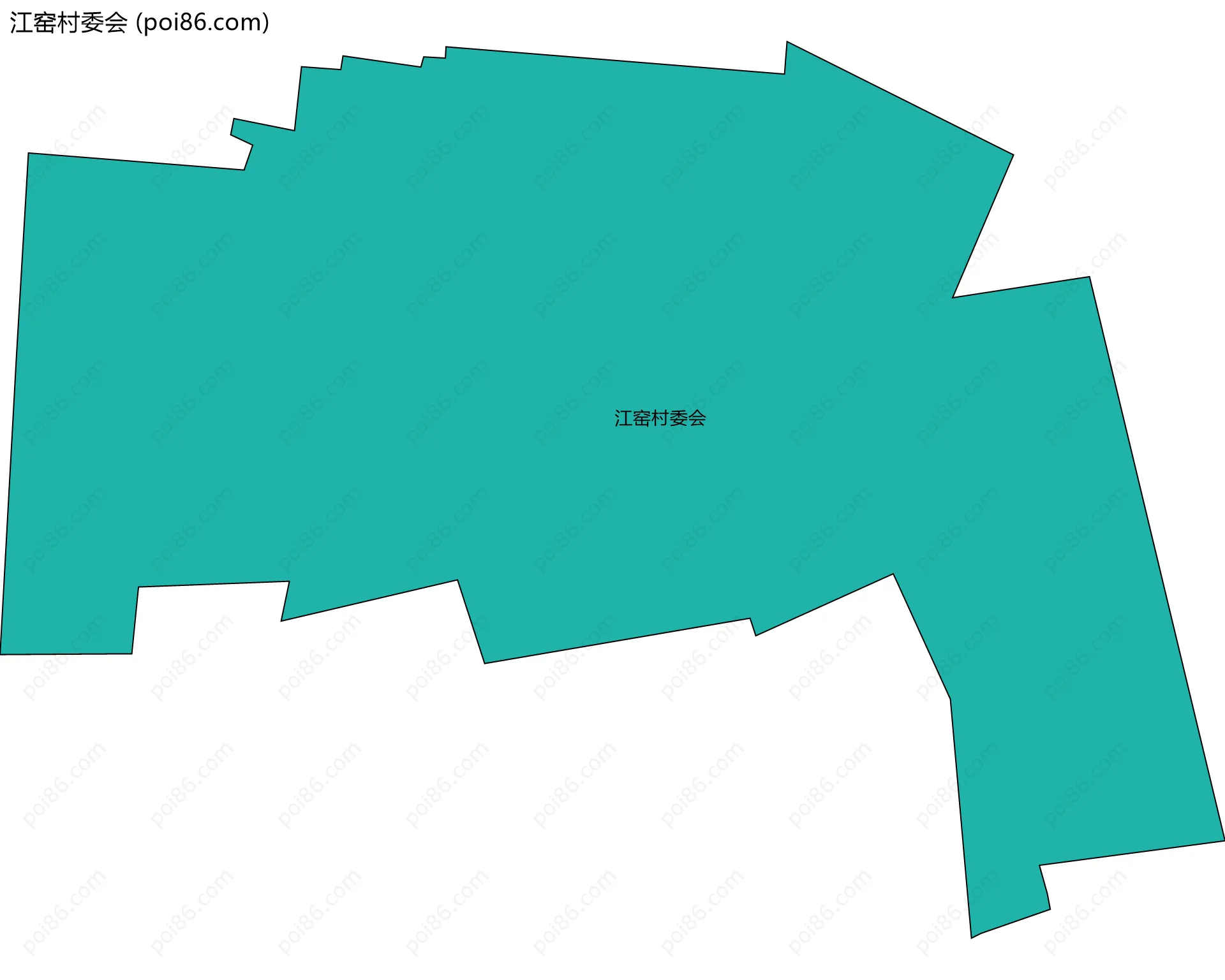 江窑村委会边界地图