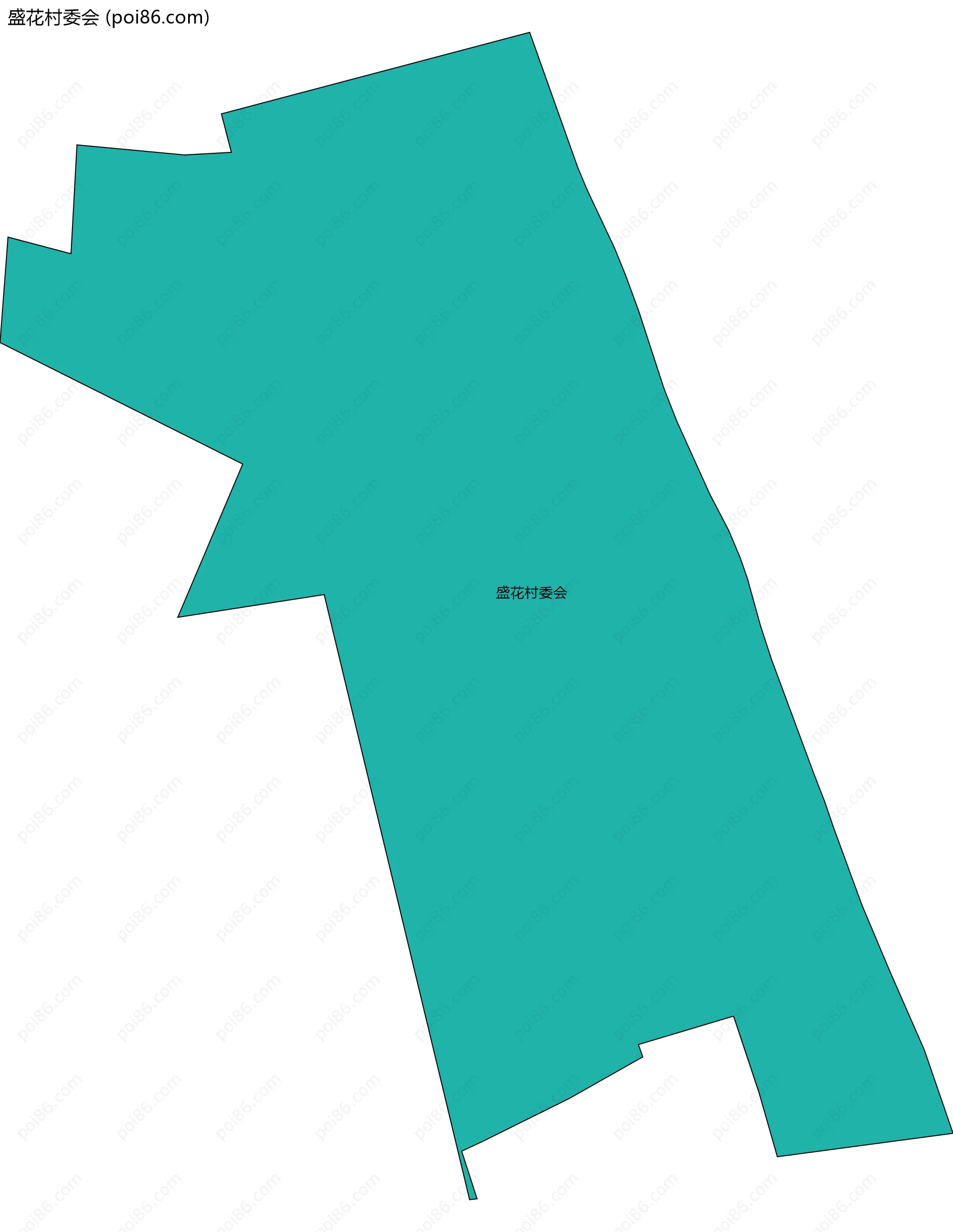 盛花村委会边界地图