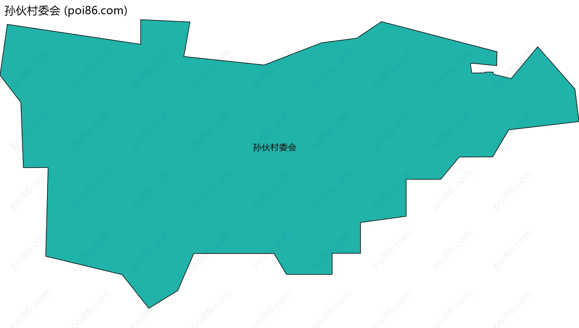 孙伙村委会边界地图
