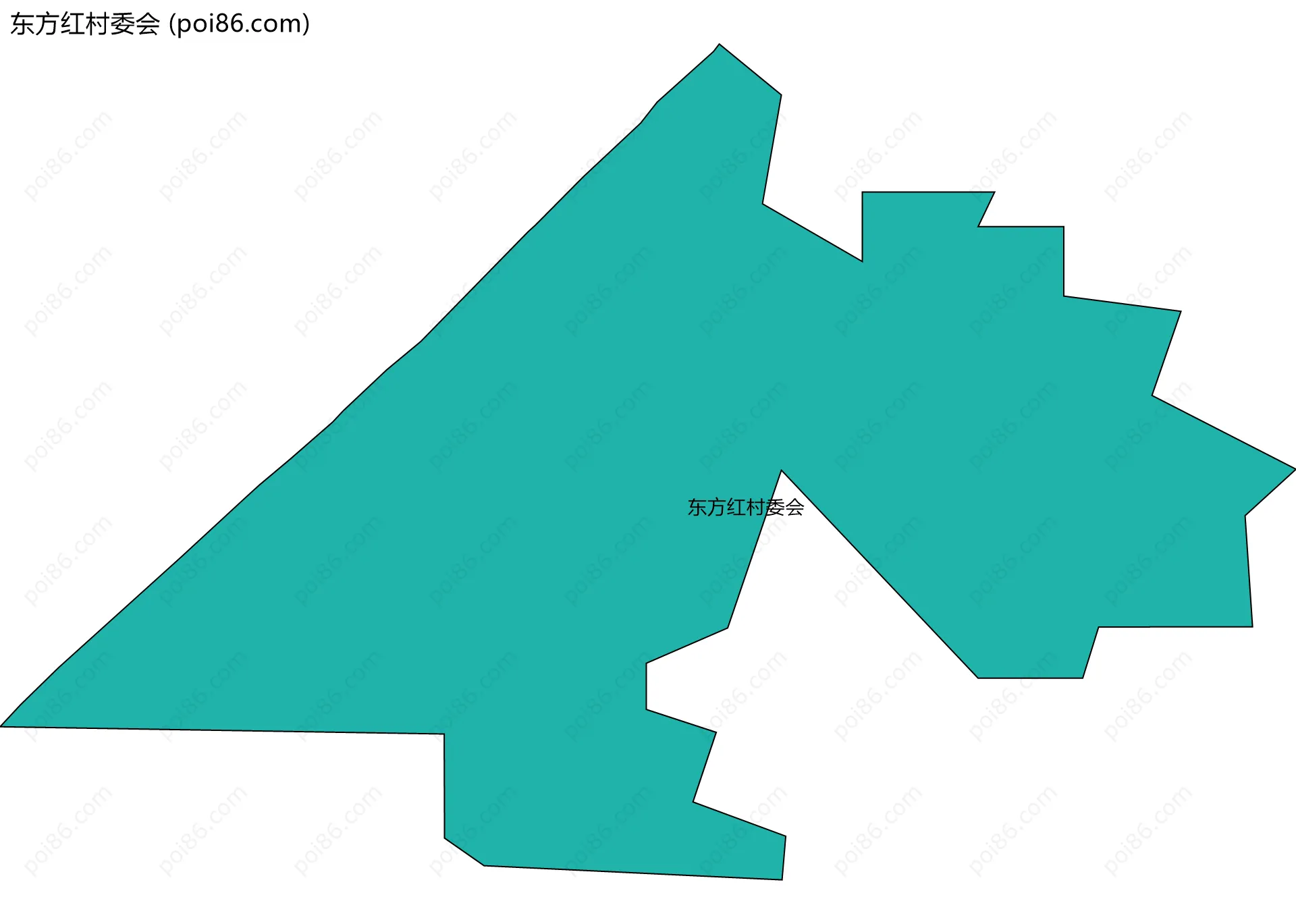 东方红村委会边界地图