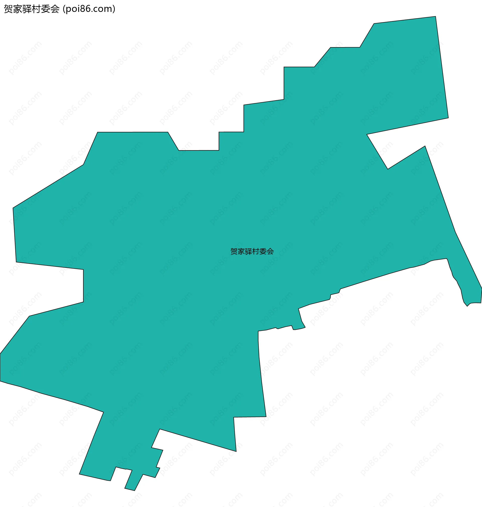 贺家驿村委会边界地图