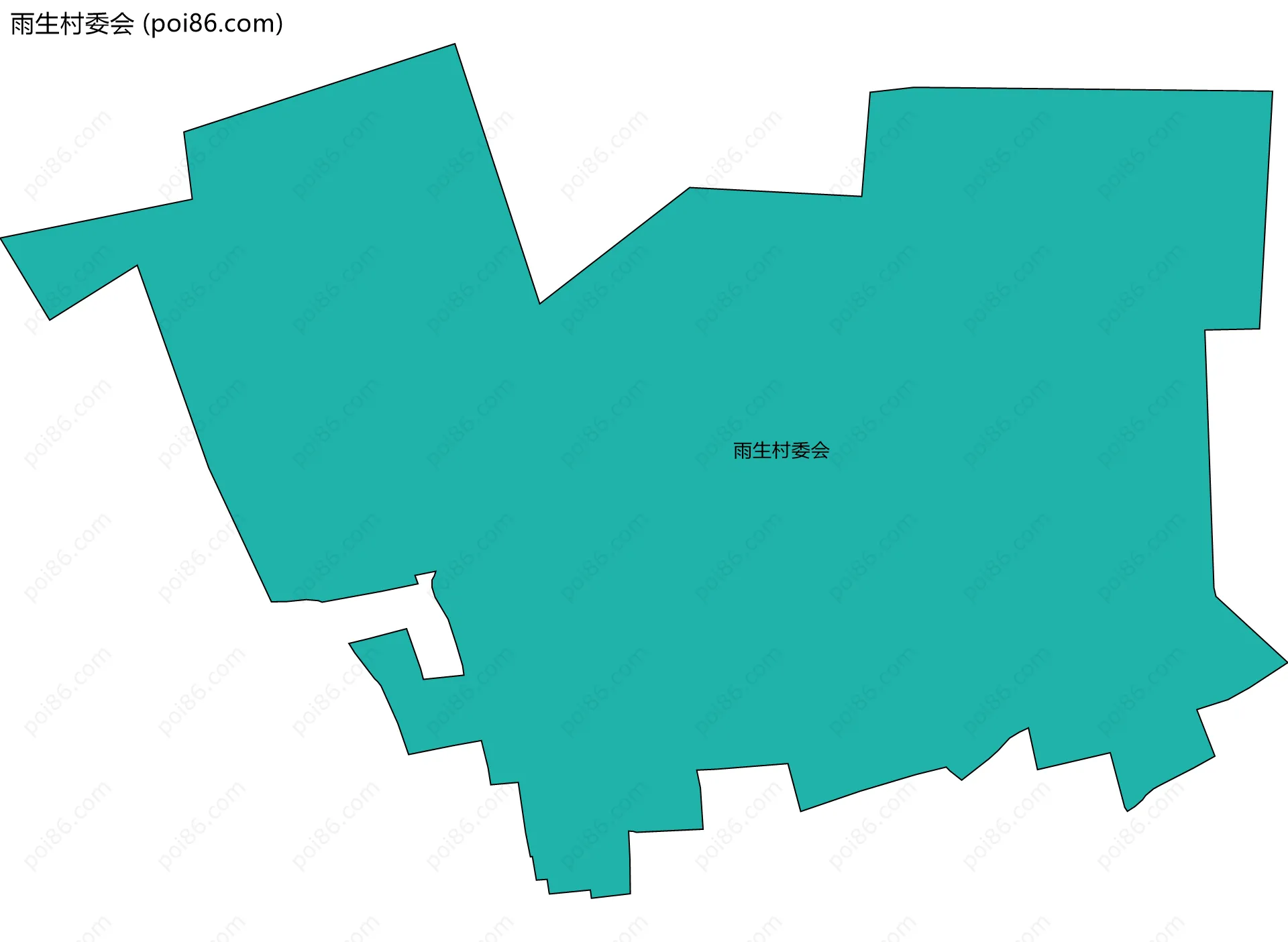 雨生村委会边界地图