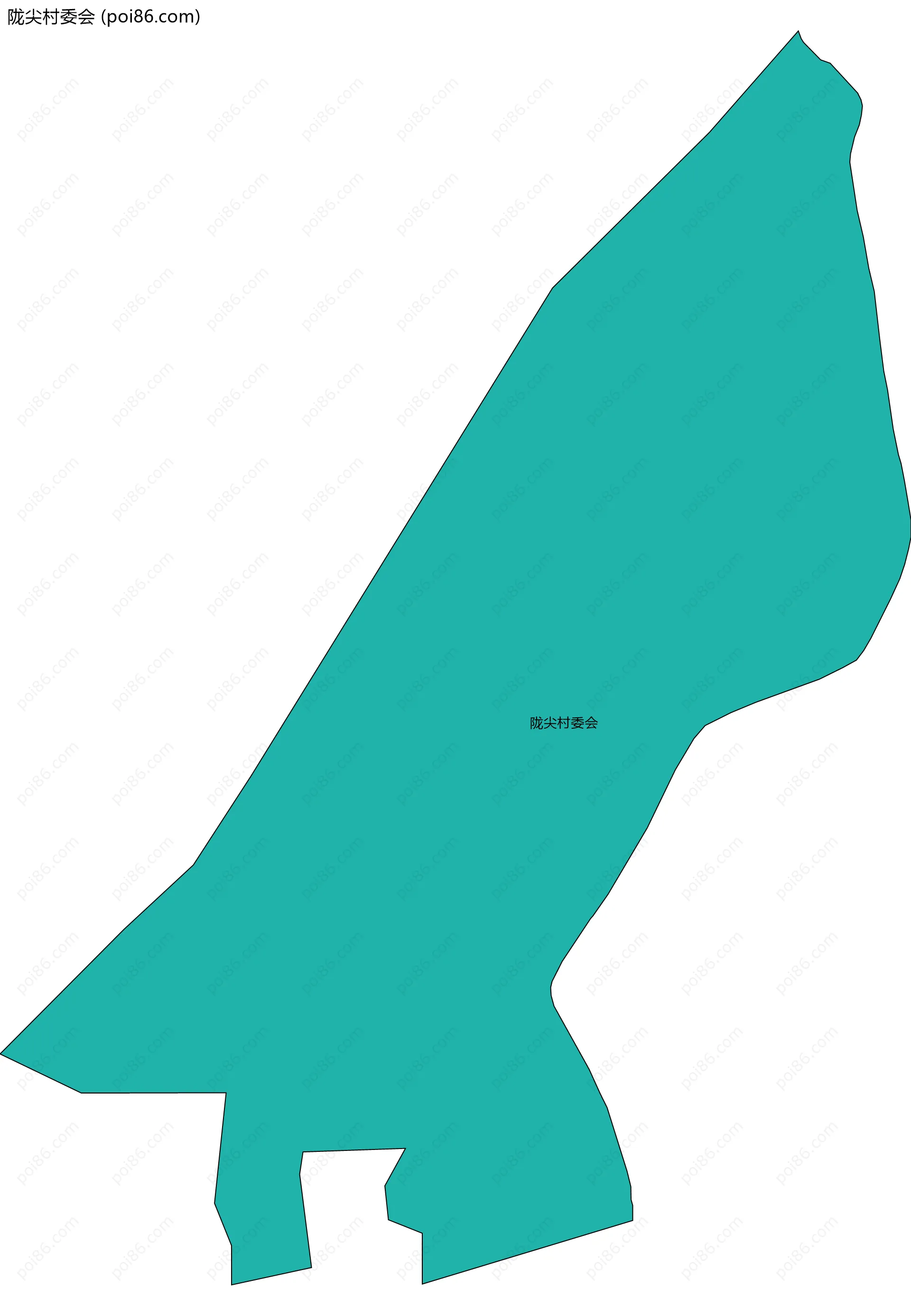 陇尖村委会边界地图