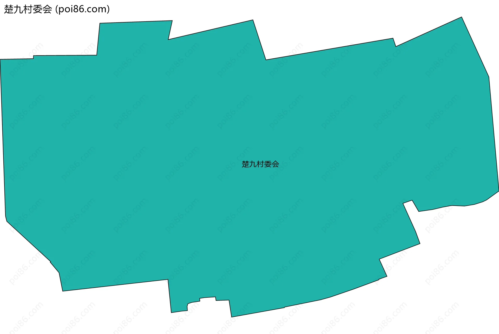 楚九村委会边界地图