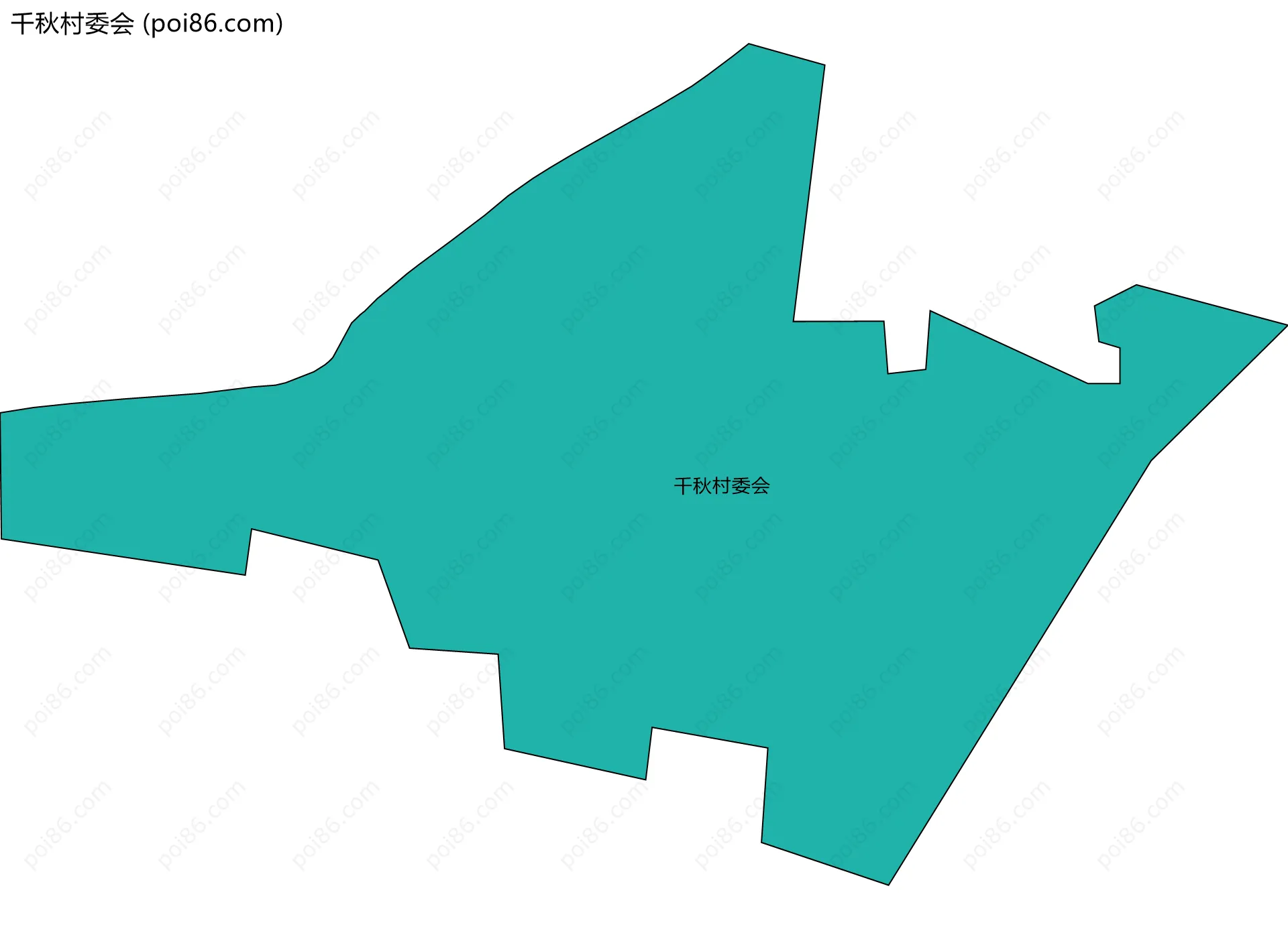 千秋村委会边界地图
