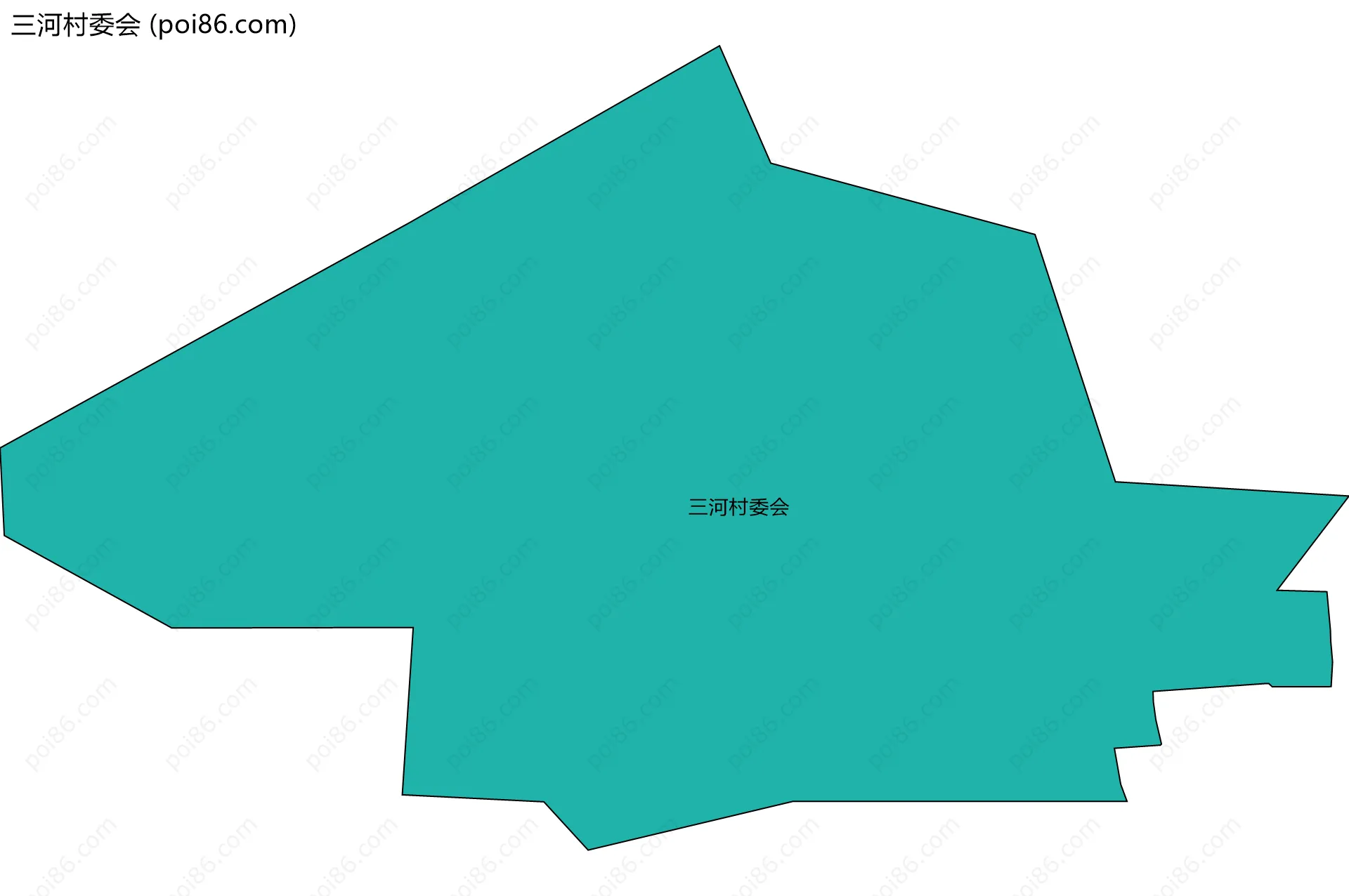 三河村委会边界地图