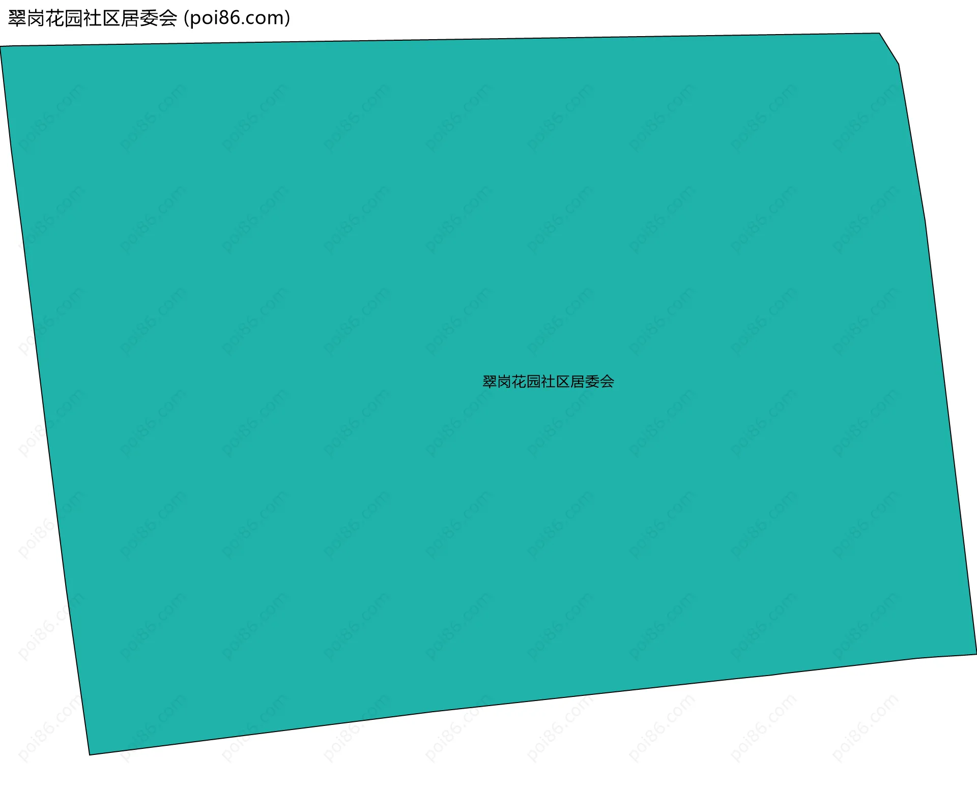 翠岗花园社区居委会边界地图