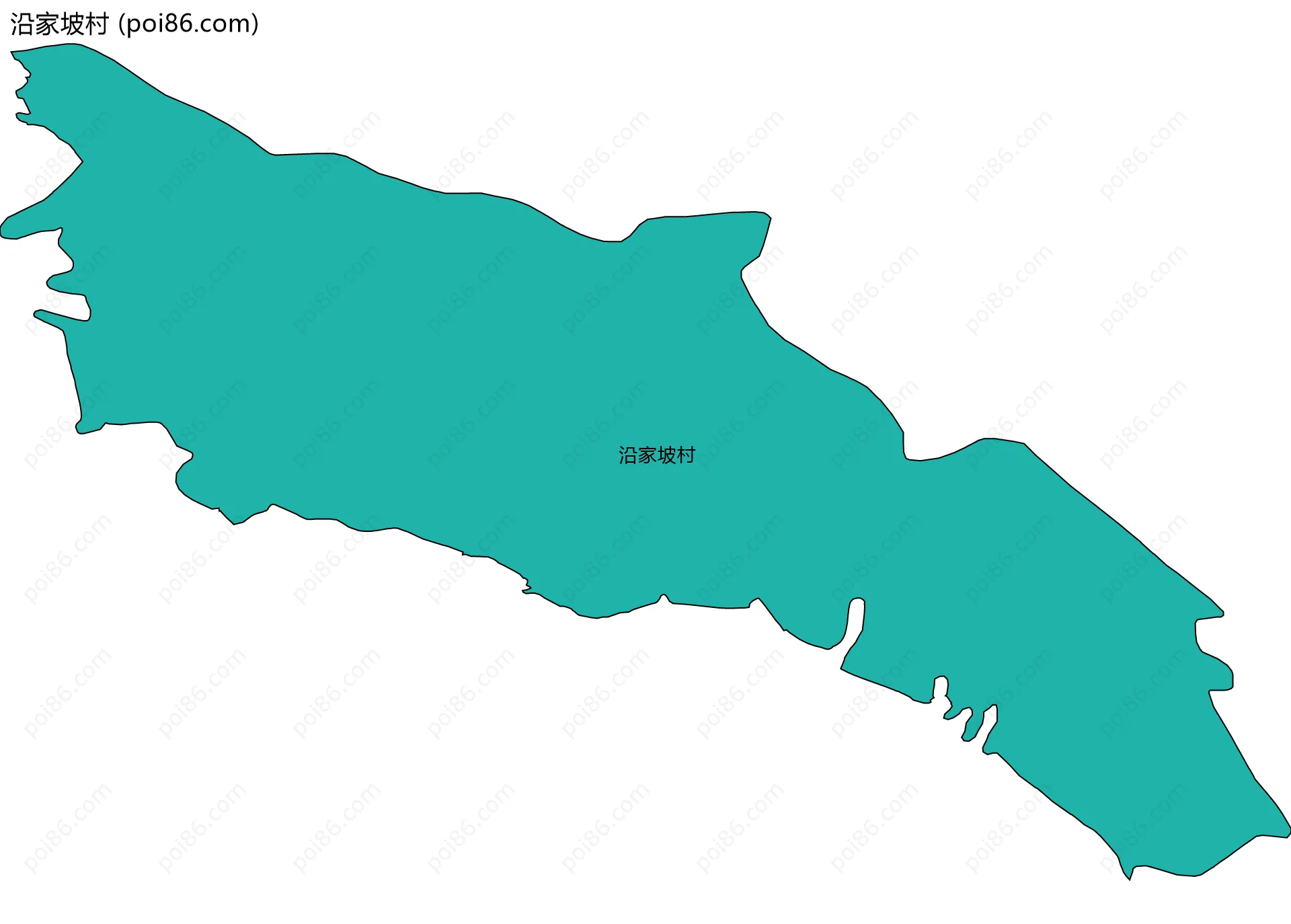 沿家坡村边界地图