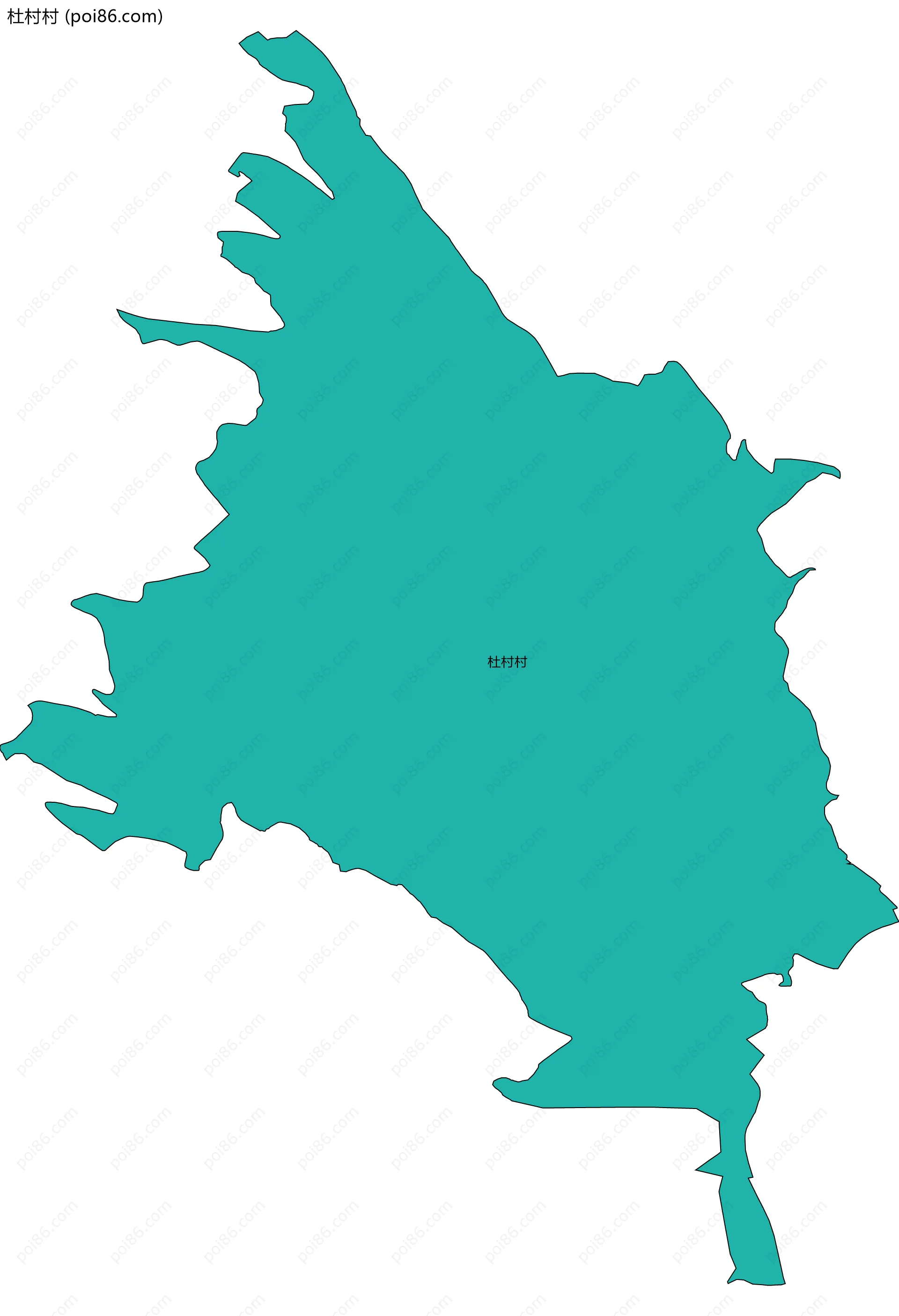 杜村村边界地图