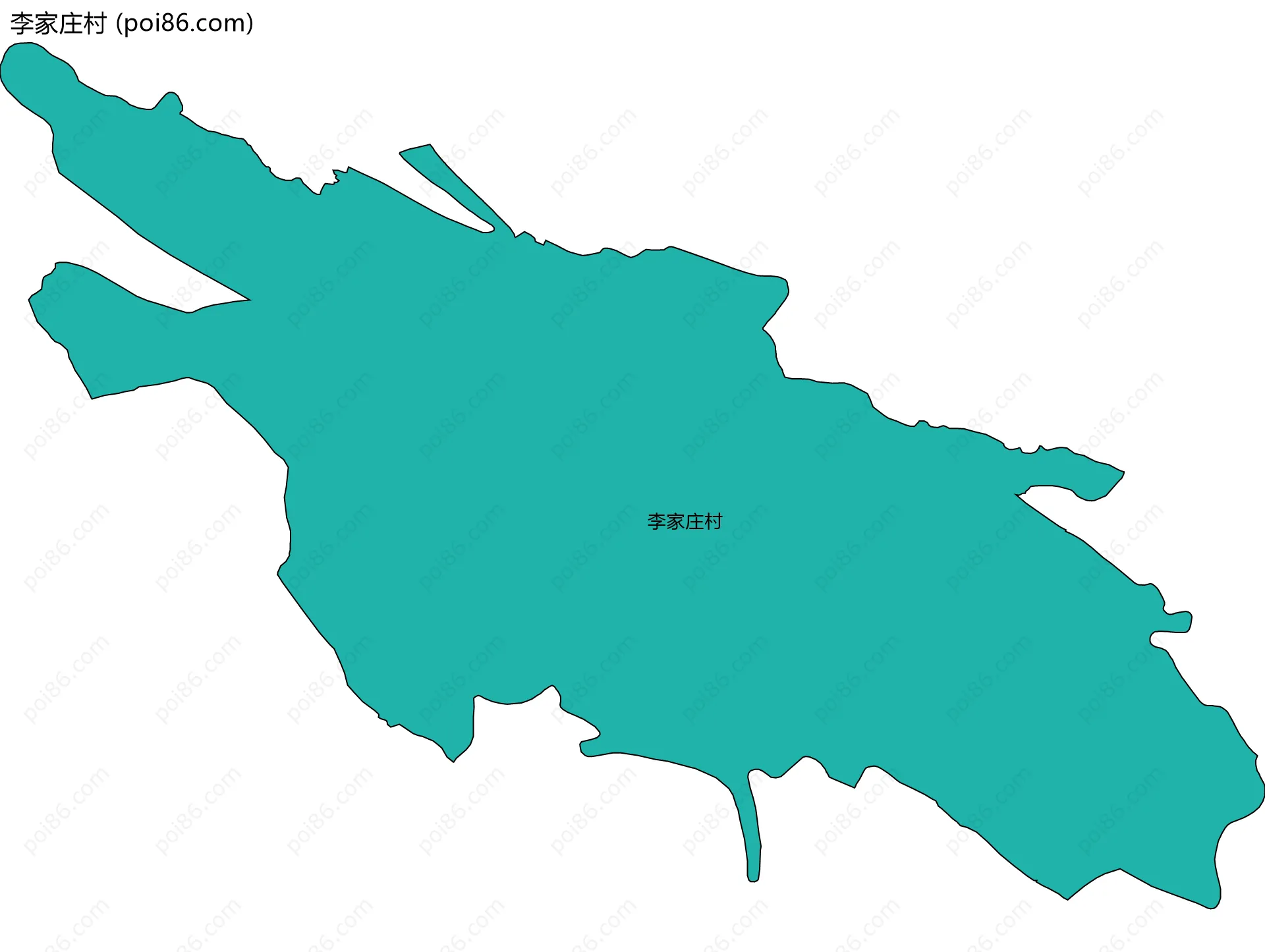 李家庄村边界地图