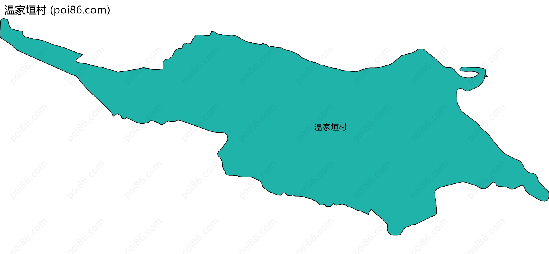温家垣村边界地图