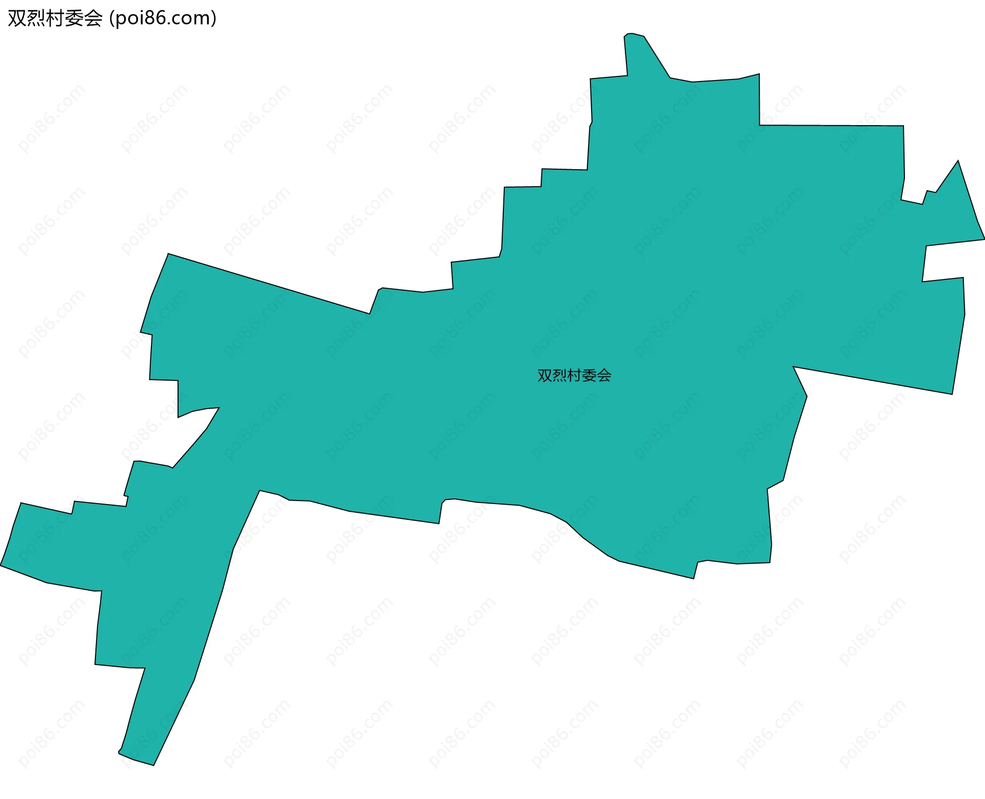 双烈村委会边界地图