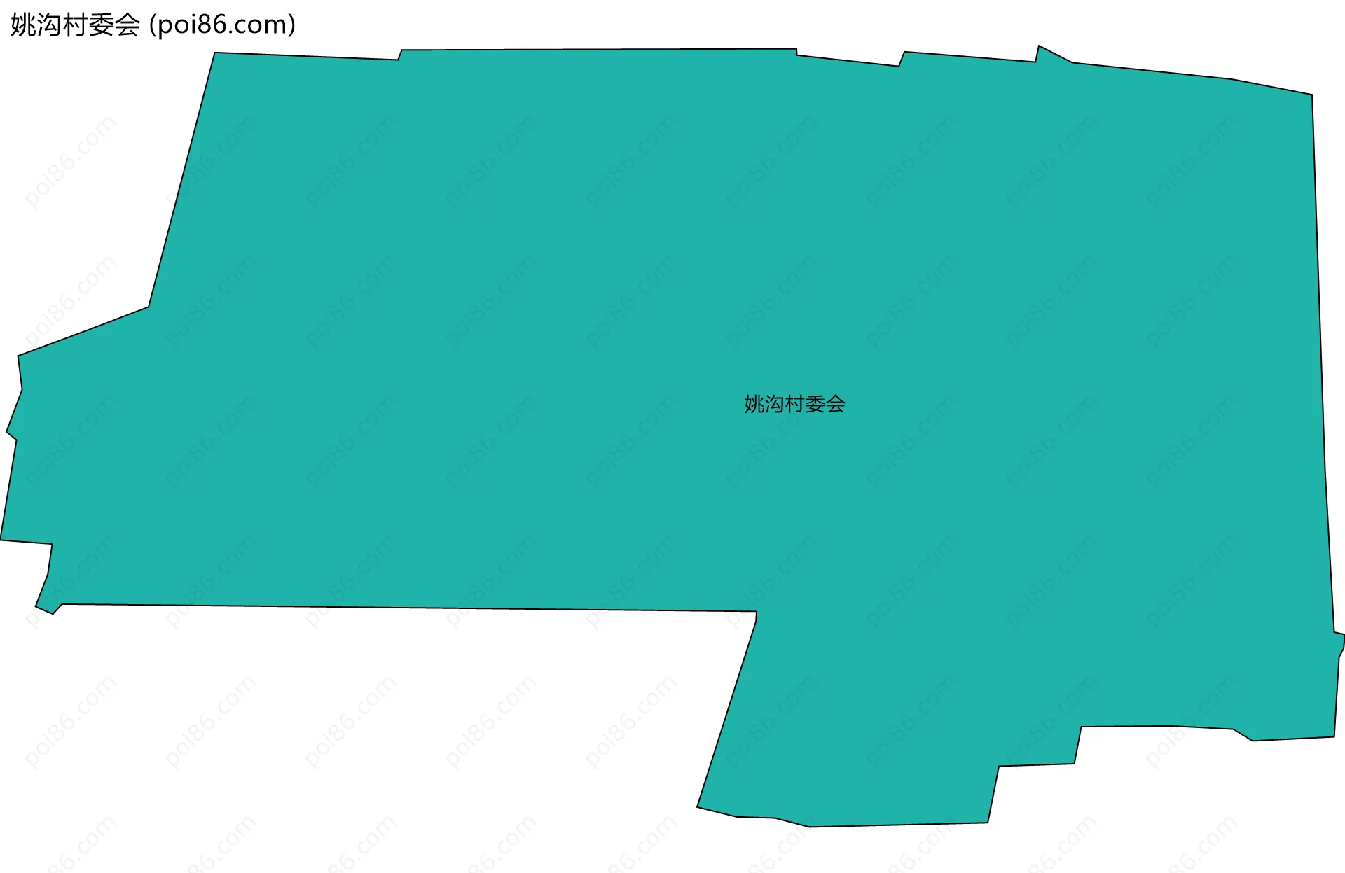 姚沟村委会边界地图