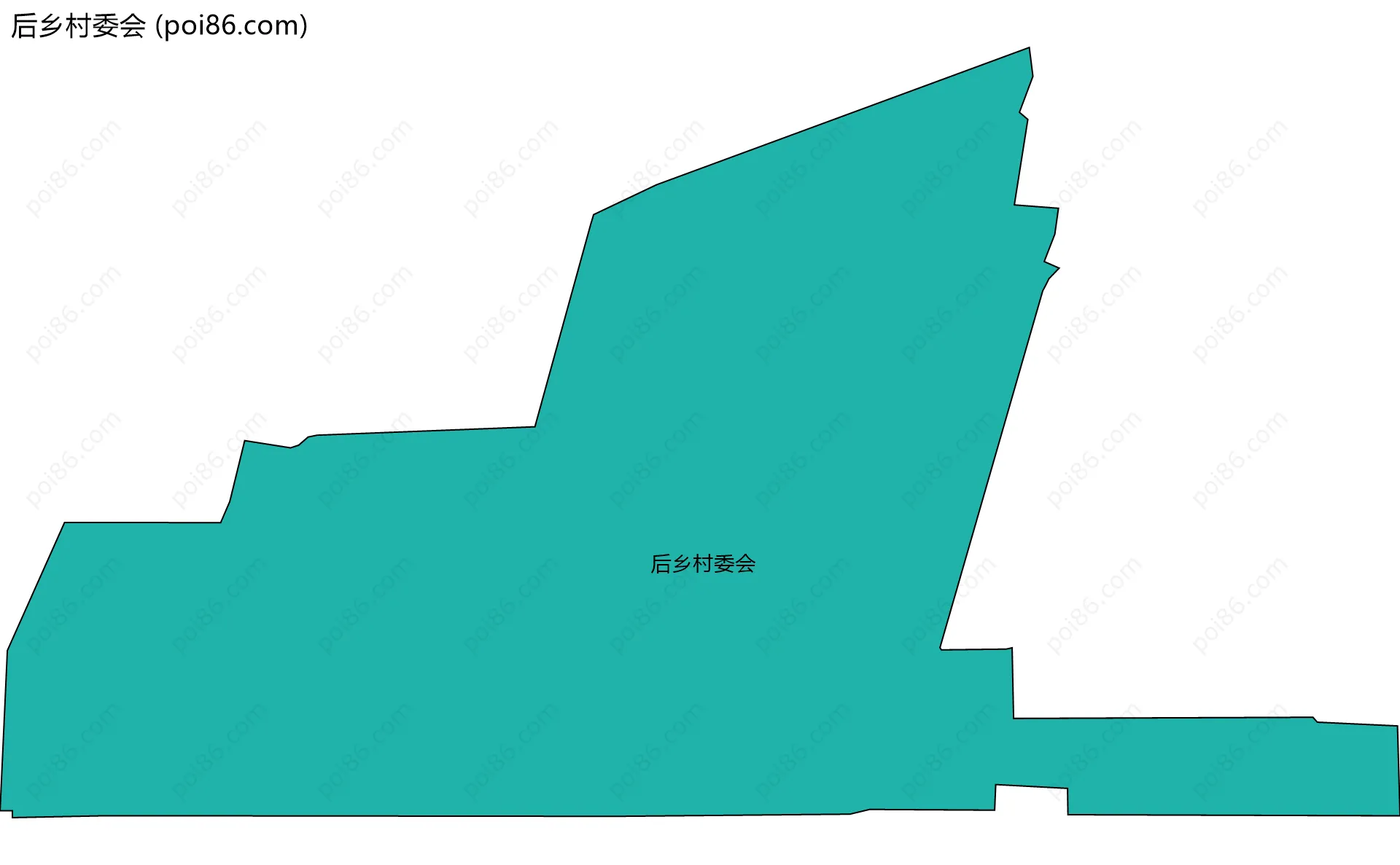 后乡村委会边界地图