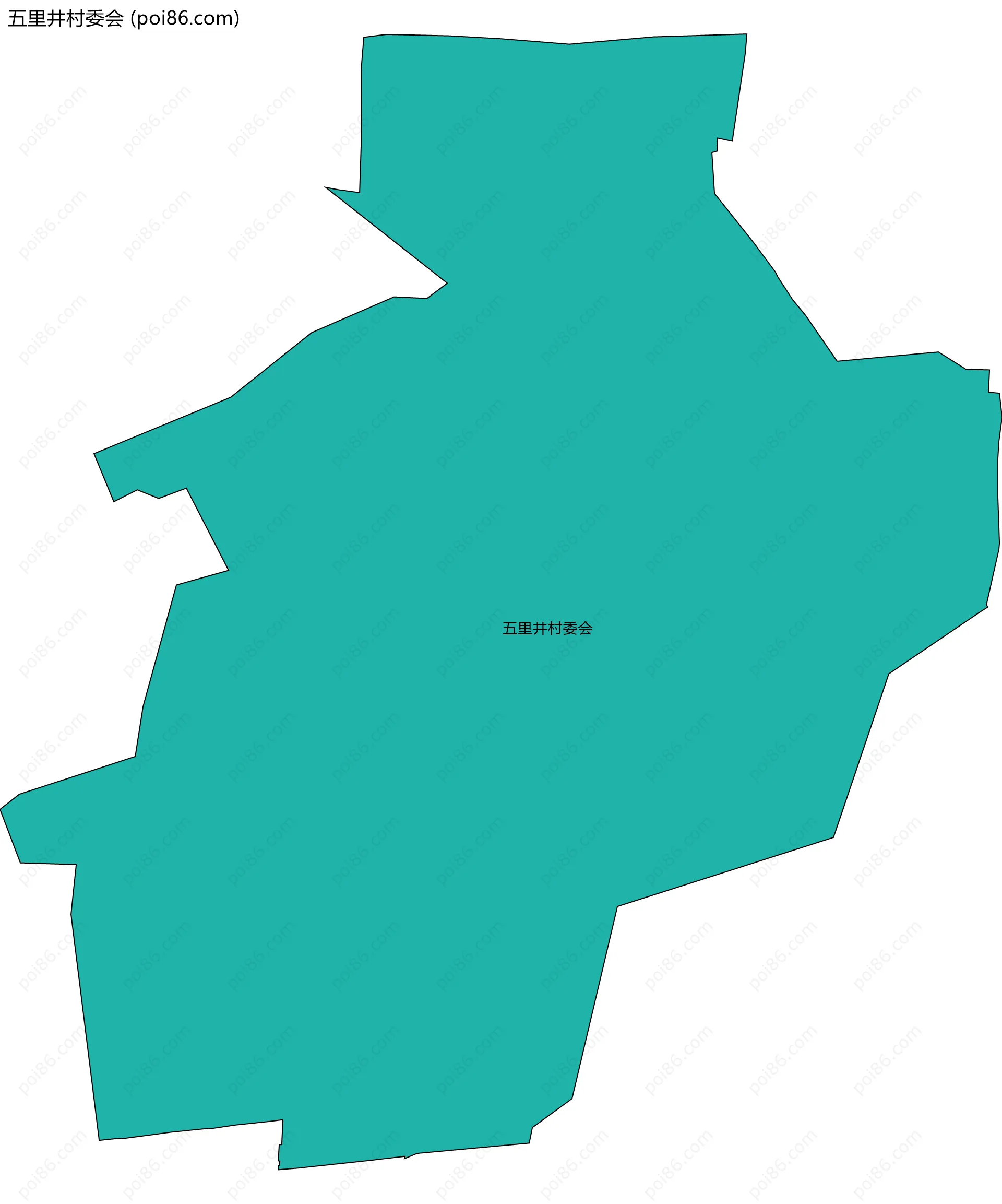 五里井村委会边界地图