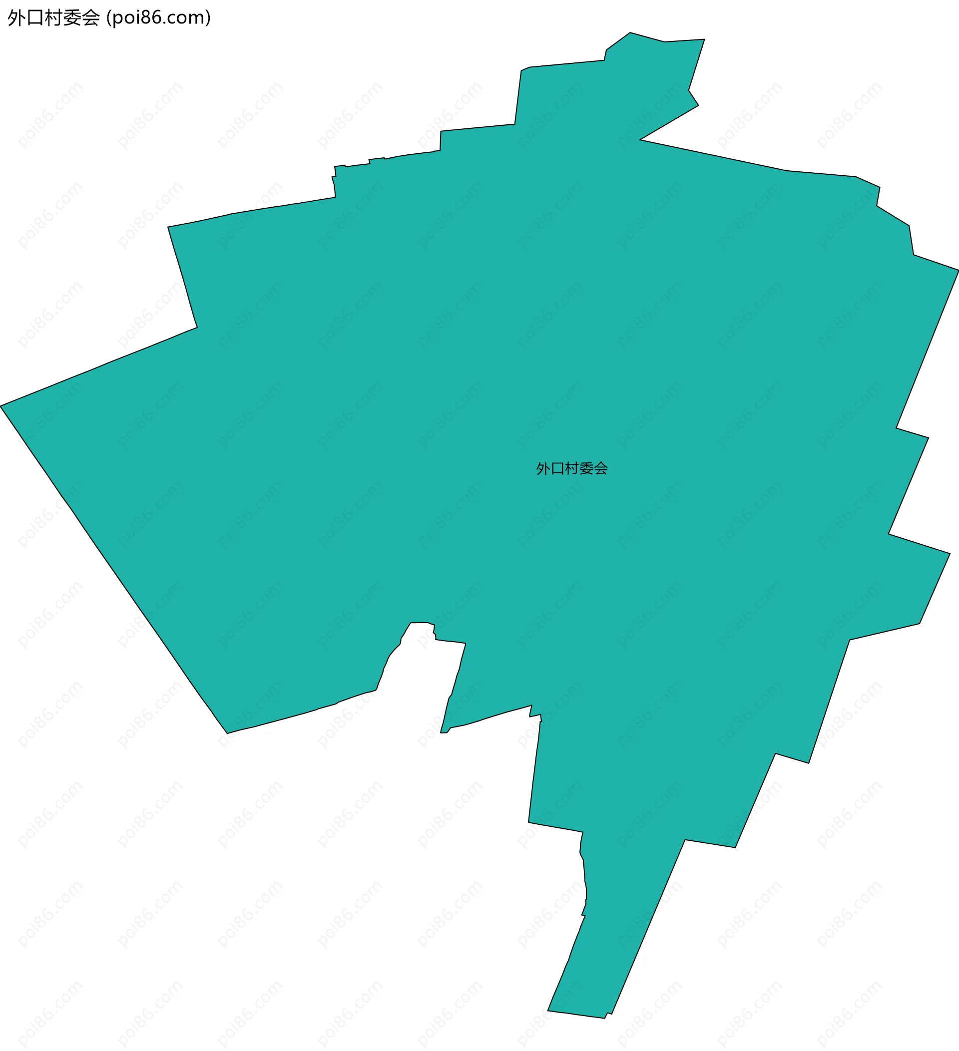 外口村委会边界地图