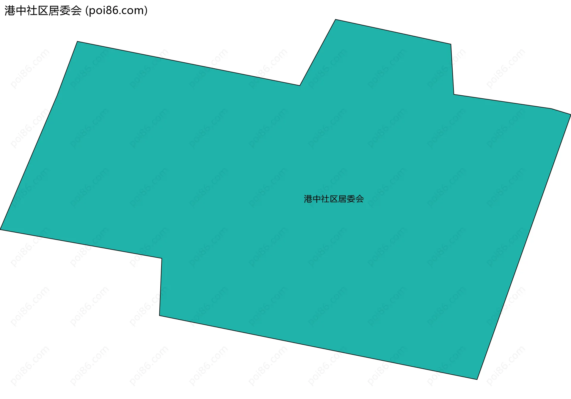 港中社区居委会边界地图