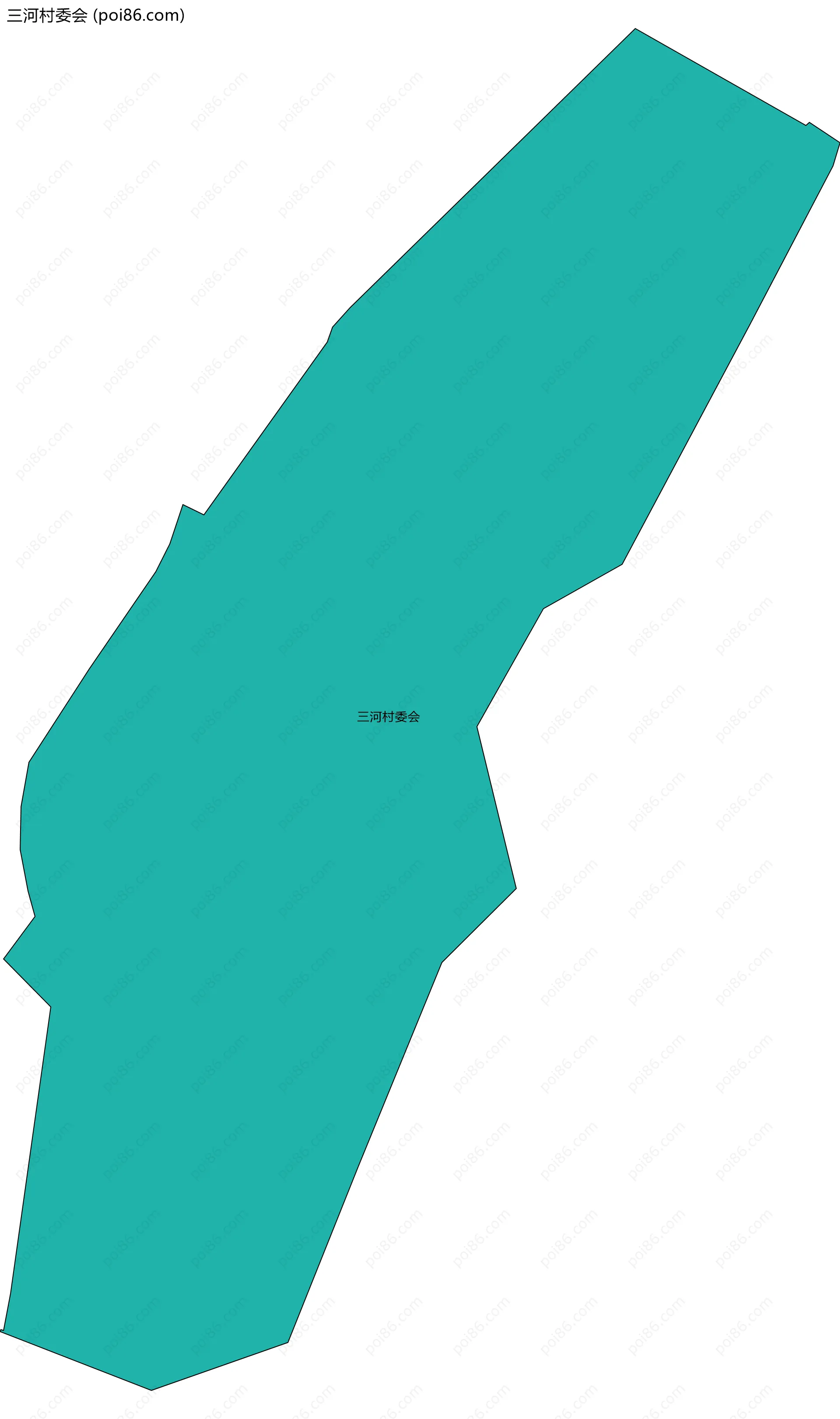 三河村委会边界地图