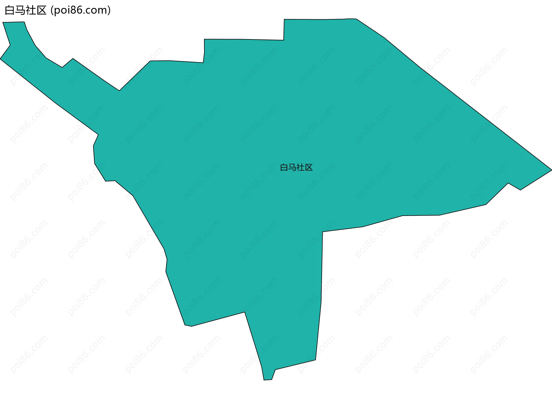 白马社区边界地图