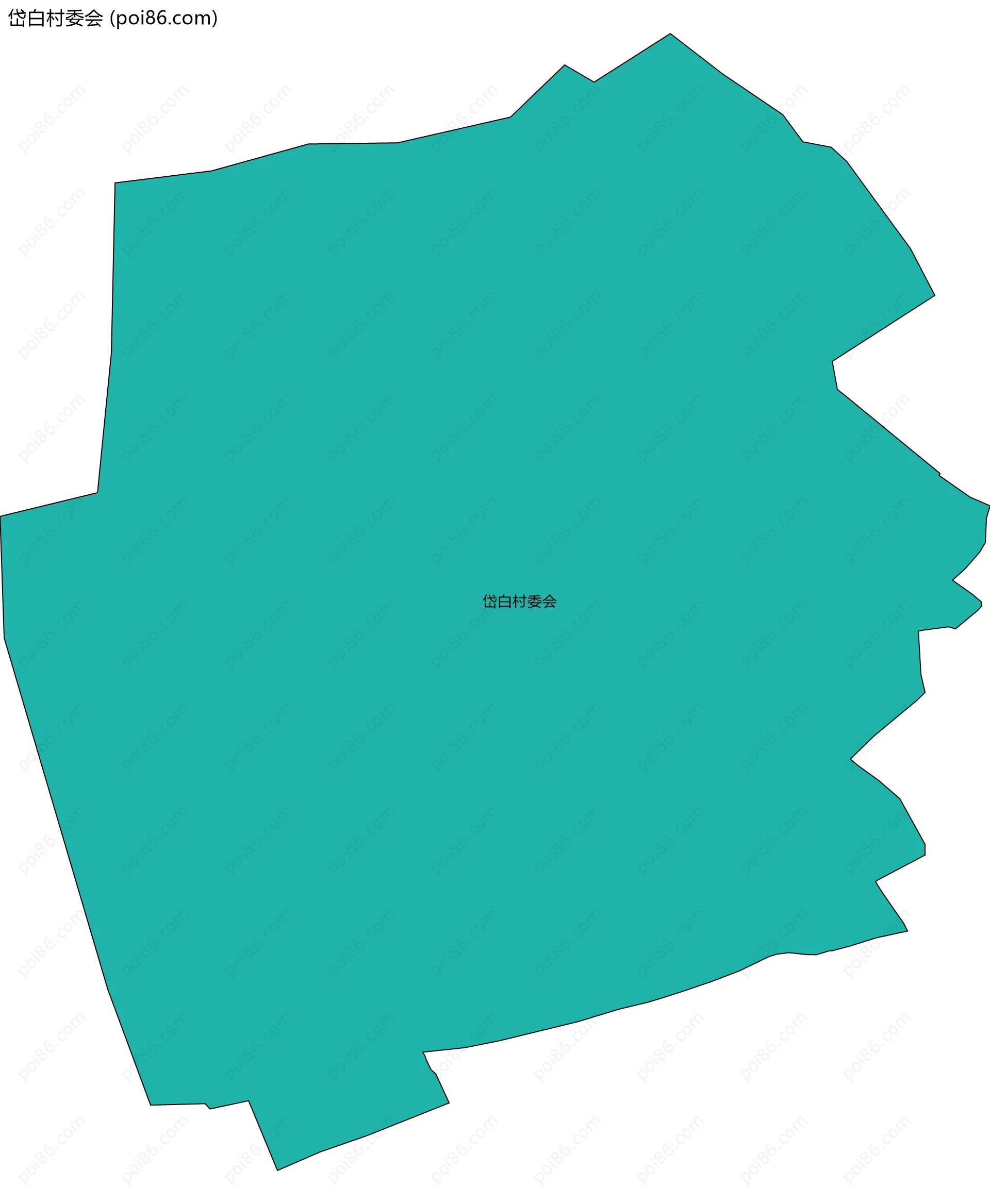 岱白村委会边界地图